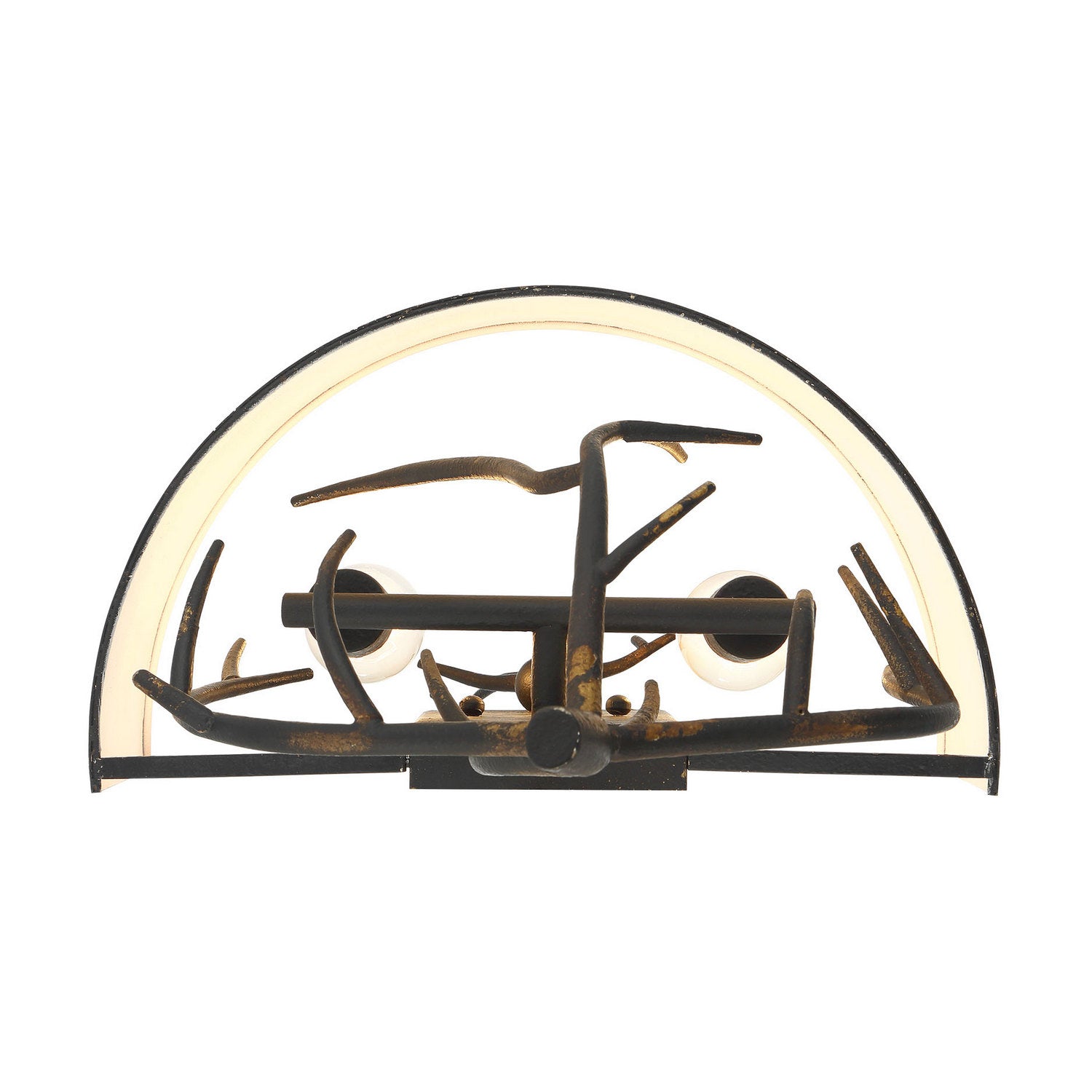 Golden - 4500-WSC ABI - Two Light Wall Sconce - Arboreal - Antique Black Iron