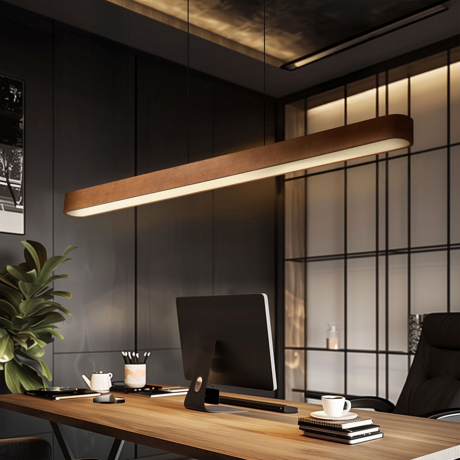 Golden - 4962-48 WA - LED Pendant - Silva - Walnut