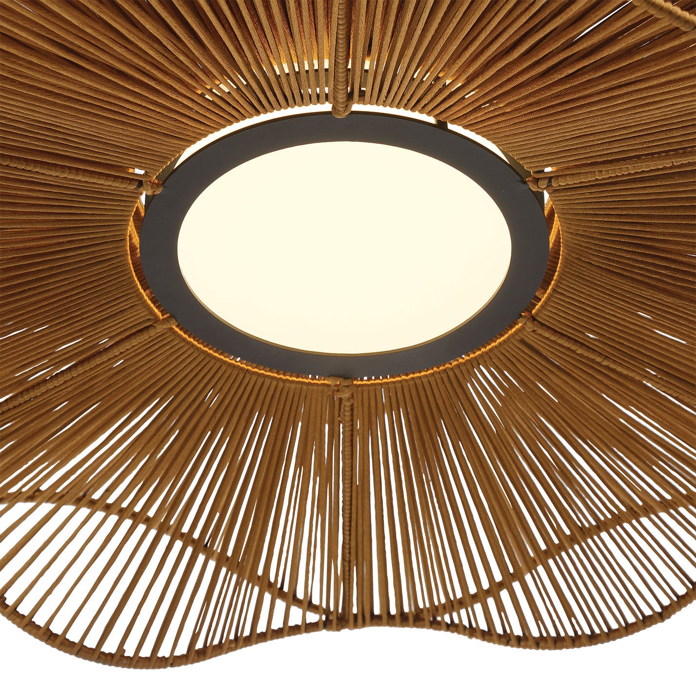 Golden - 6300-24 LAT - LED Pendant - Whisper - Latte Rope