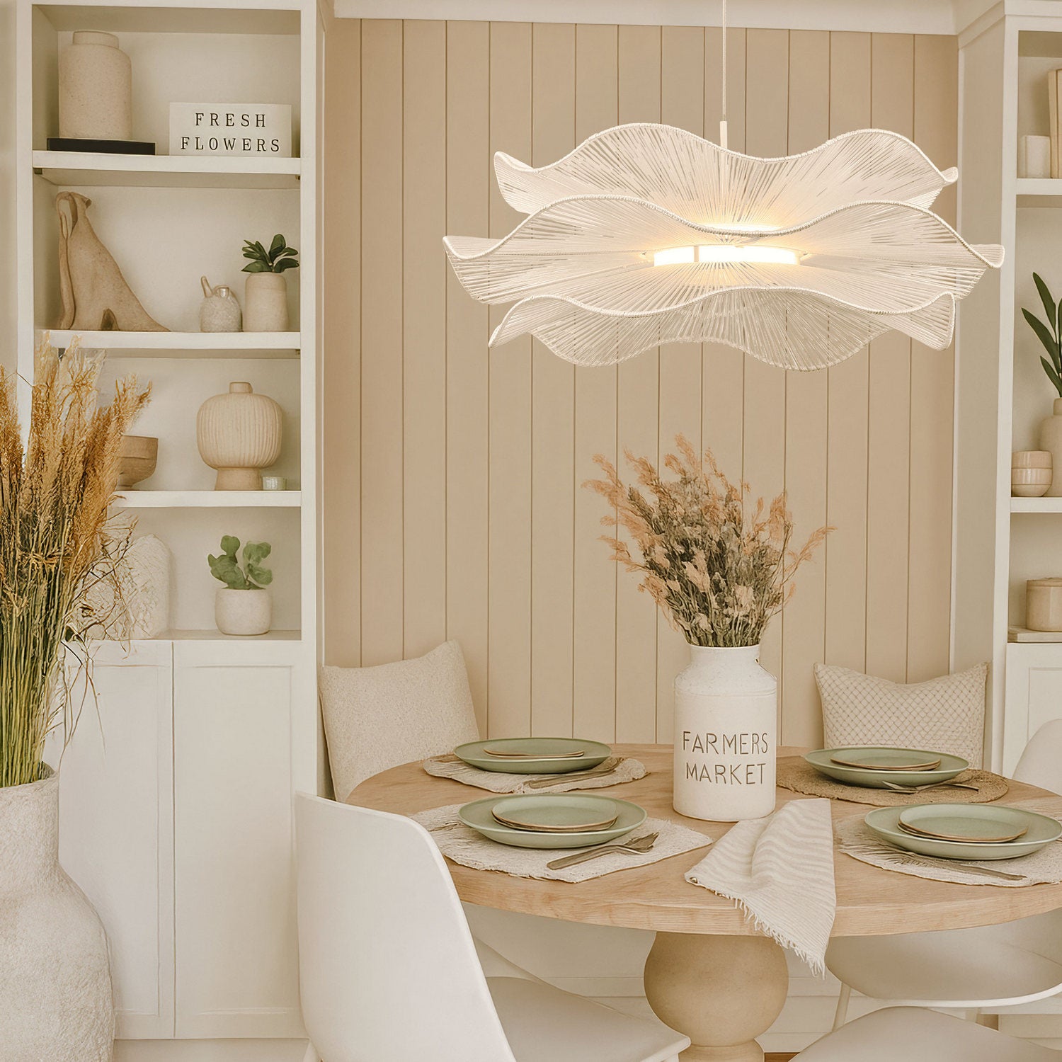 Golden - 6300-24 WHT - LED Pendant - Whisper - Matte White