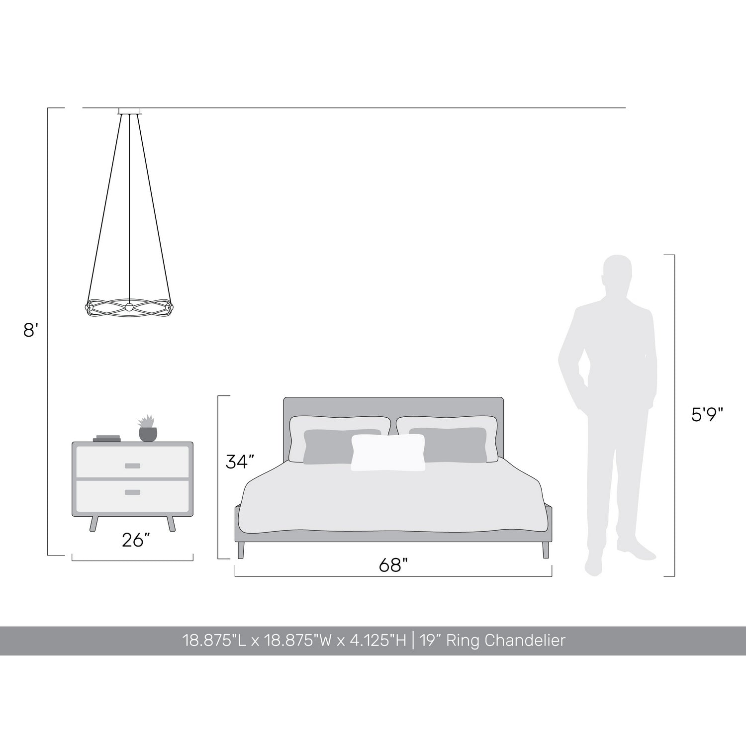 Golden - 7916-19 SNC - LED Chandelier - Spirale - Satin Nickel