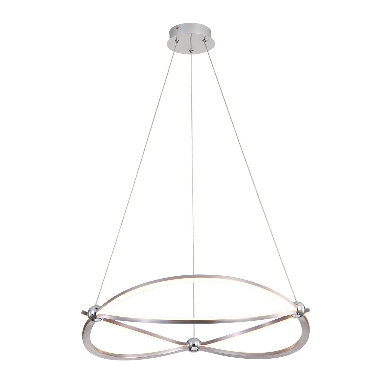 Golden - 7916-24 SNC - LED Chandelier - Spirale - Satin Nickel
