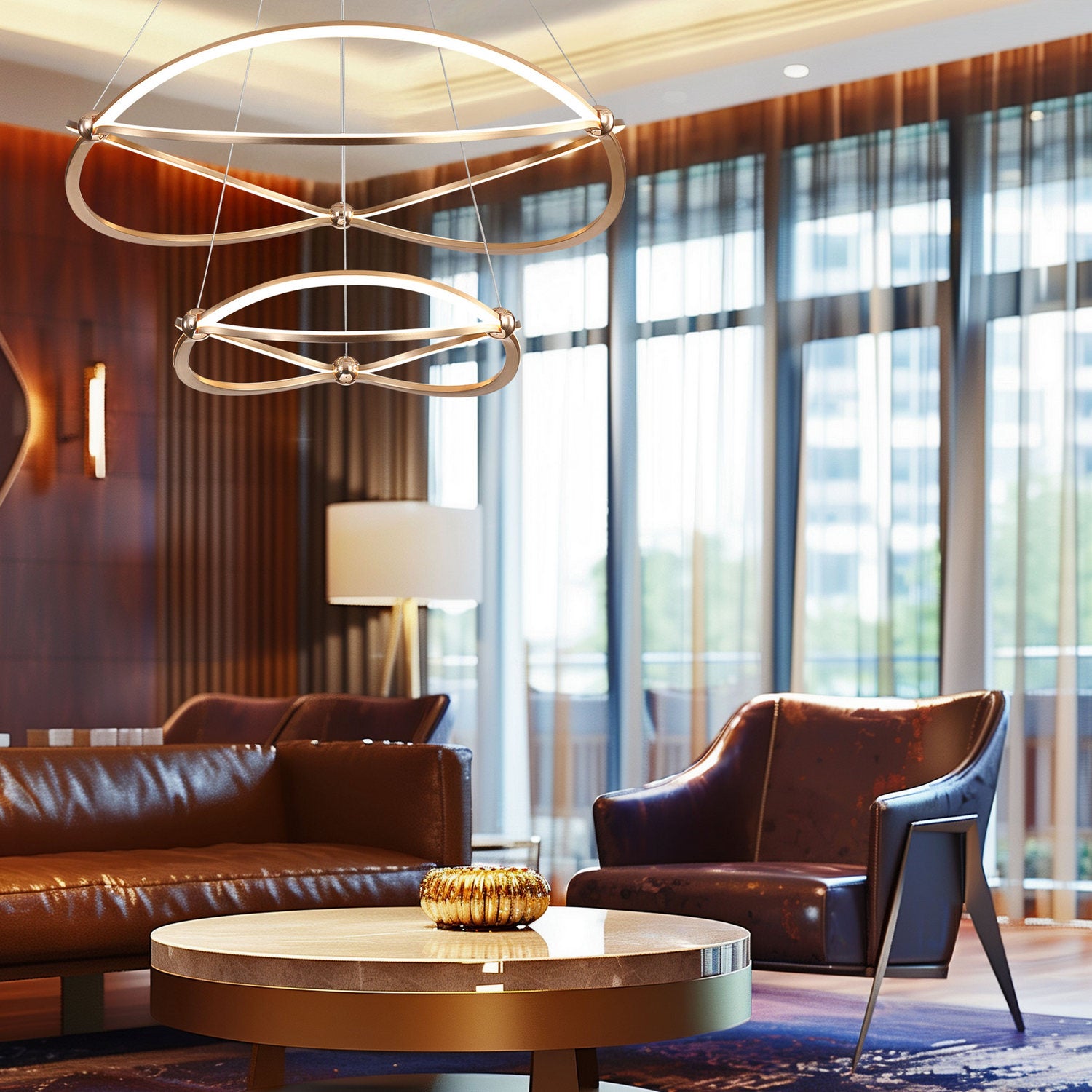 Golden - 7916-32-19 AGL - LED Chandelier - Spirale - Anodized Gold