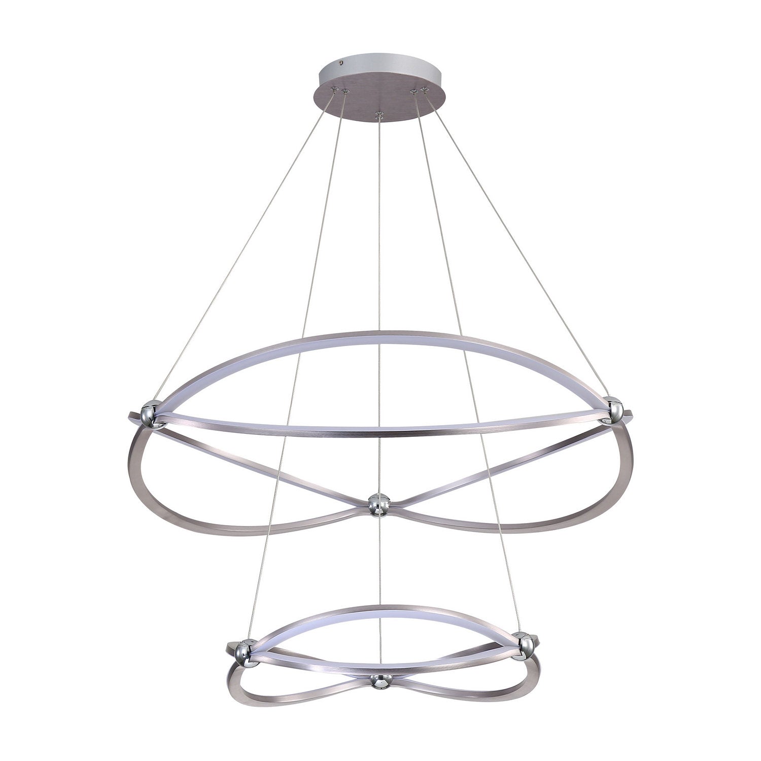Golden - 7916-32-19 SNC - LED Chandelier - Spirale - Satin Nickel