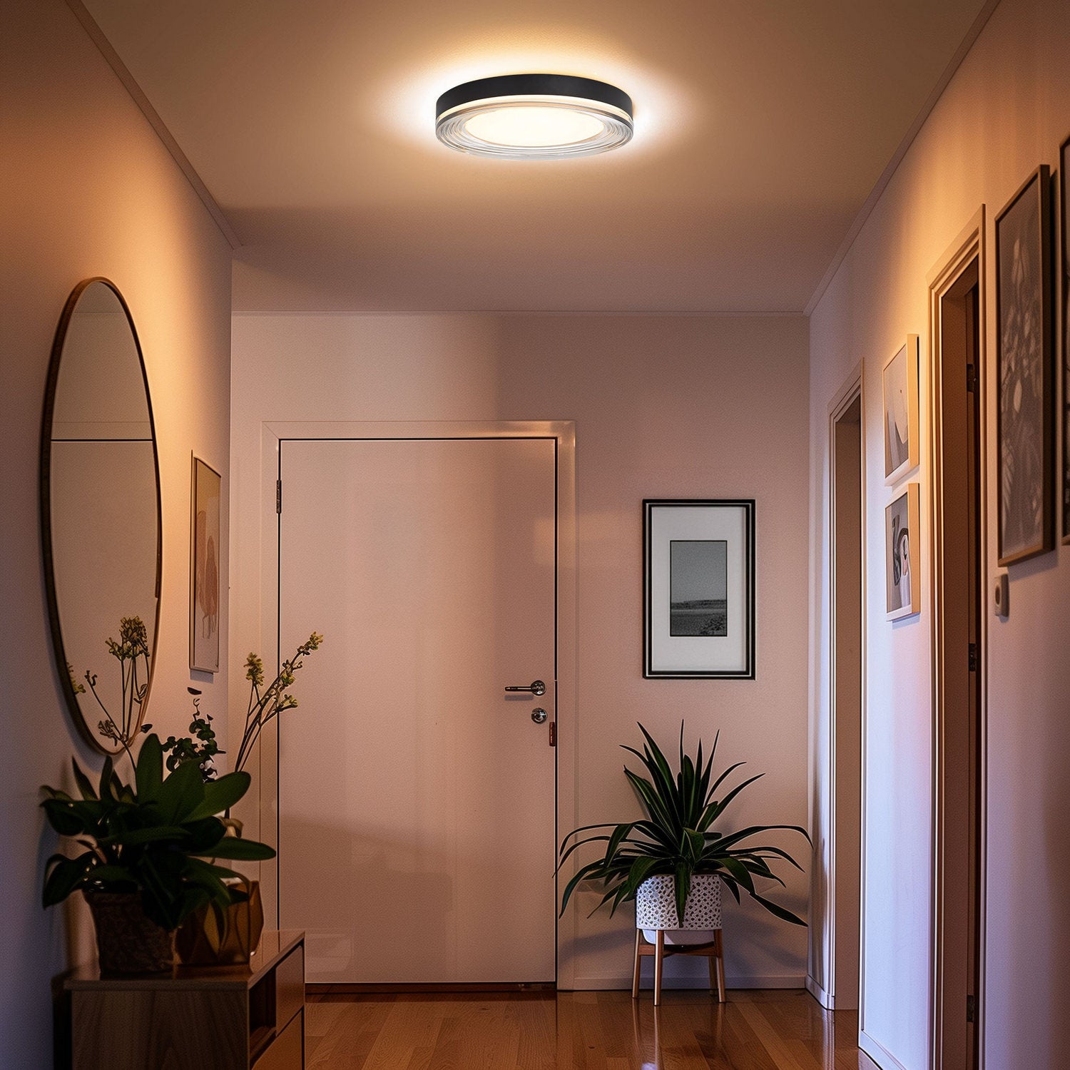 Golden - 9518-16 SNB-SMK - LED Flush Mount - Ondulada - Sand Black