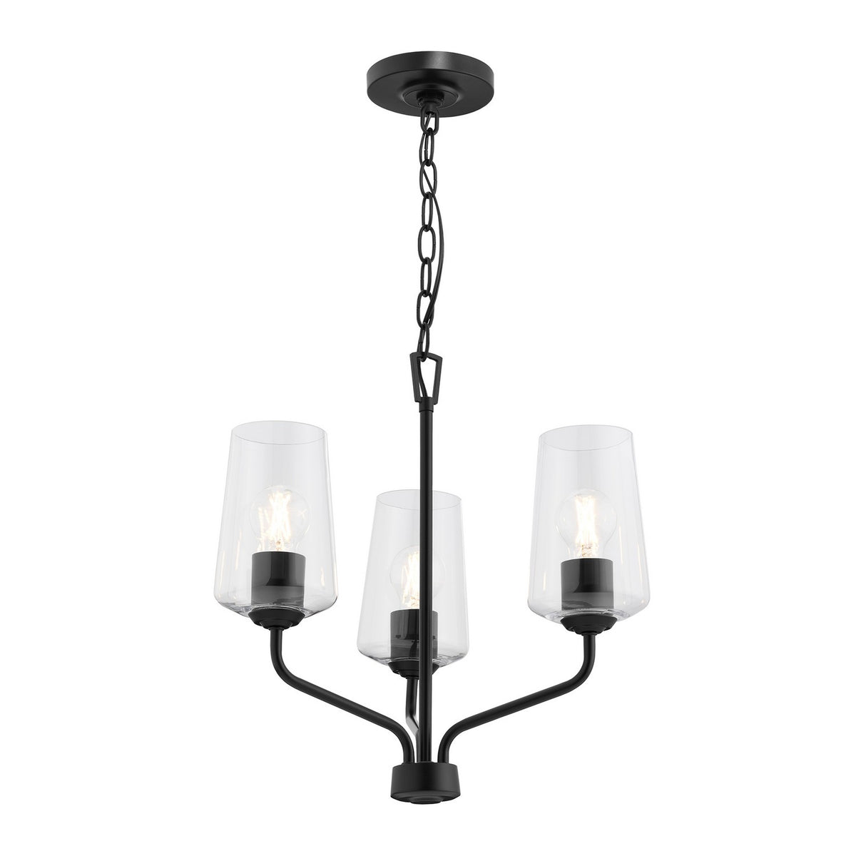 Progress Lighting - P400440-031 - Three Light Chandelier - Celino - Black