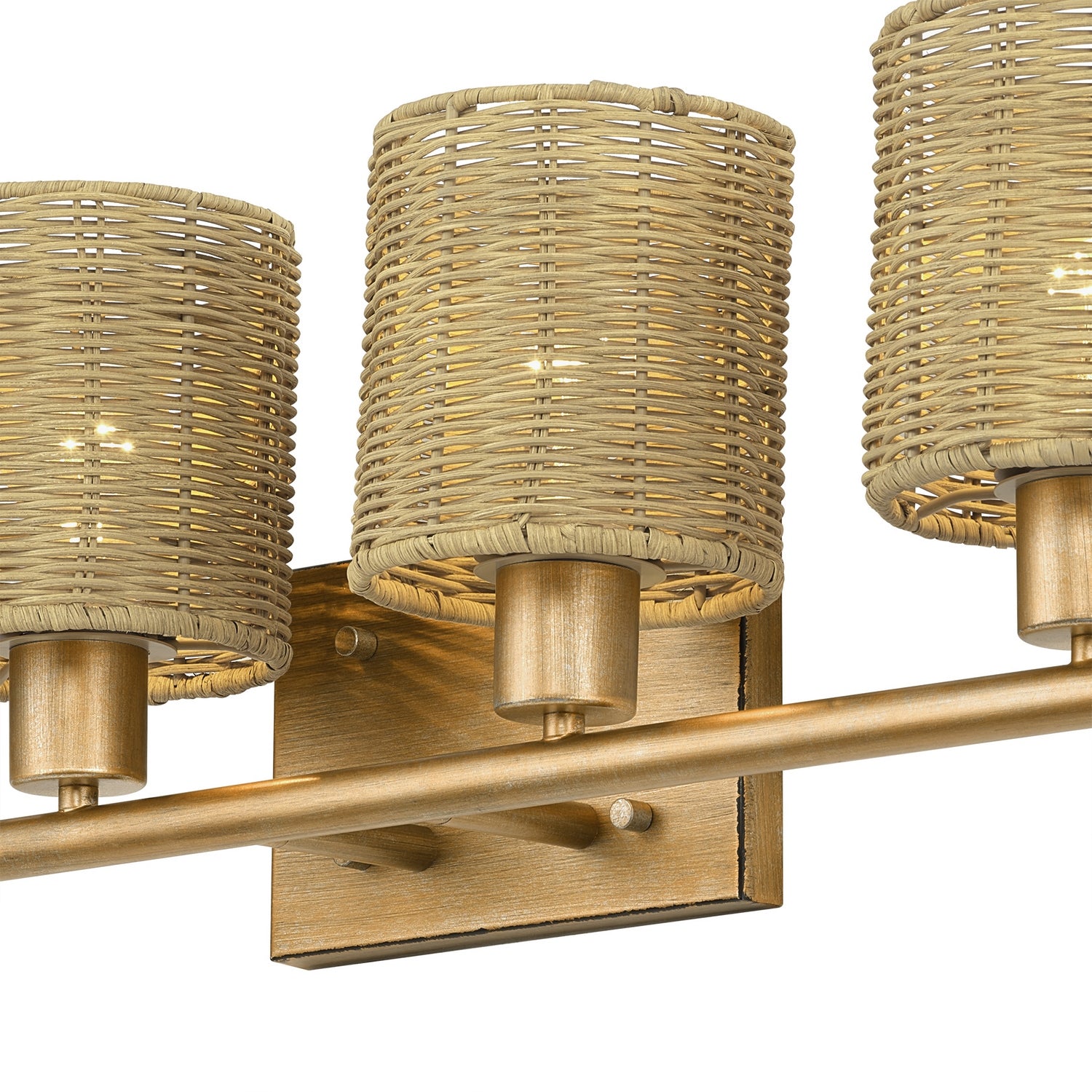 Livex Lighting - 13706-48 - Six Light Vanity - Weavington - Antique Gold Leaf