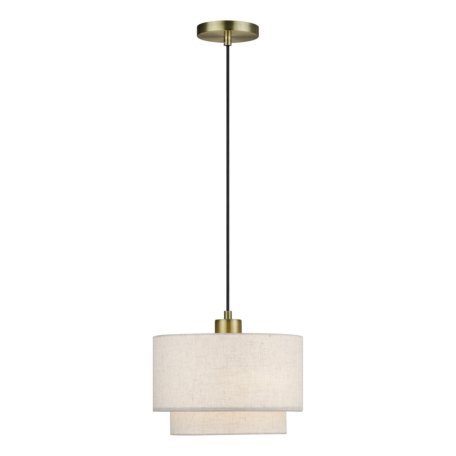 Livex Lighting - 41941-01 - One Light Pendant - Manorwood - Antique Brass