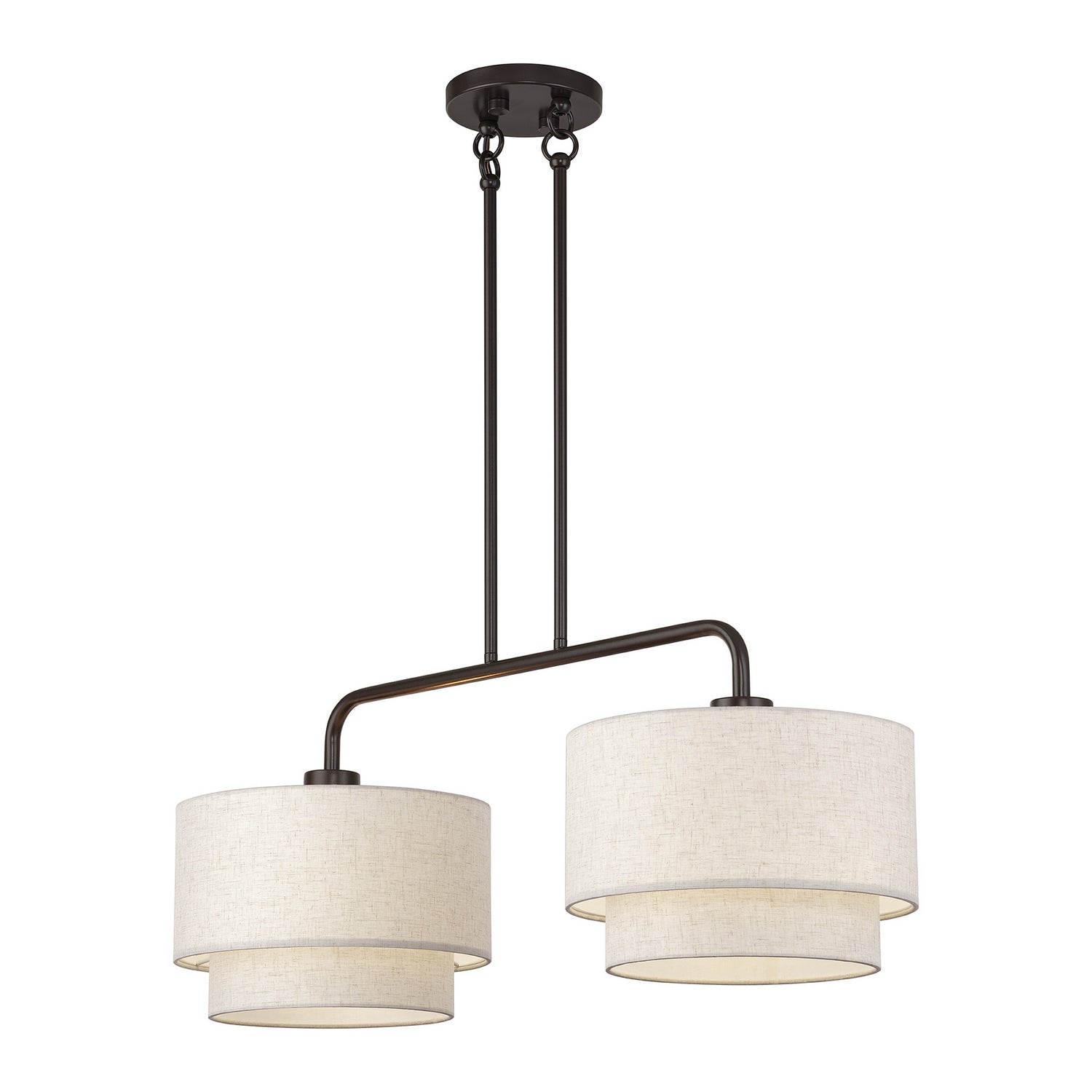 Livex Lighting - 41942-92 - Two Light Linear Chandelier - Manorwood - English Bronze