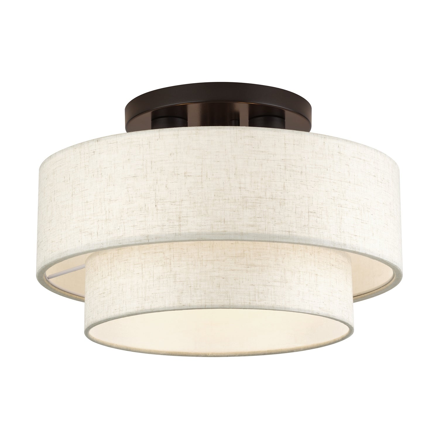 Livex Lighting - 41944-92 - Three Light Semi-Flush Mount - Manorwood - English Bronze