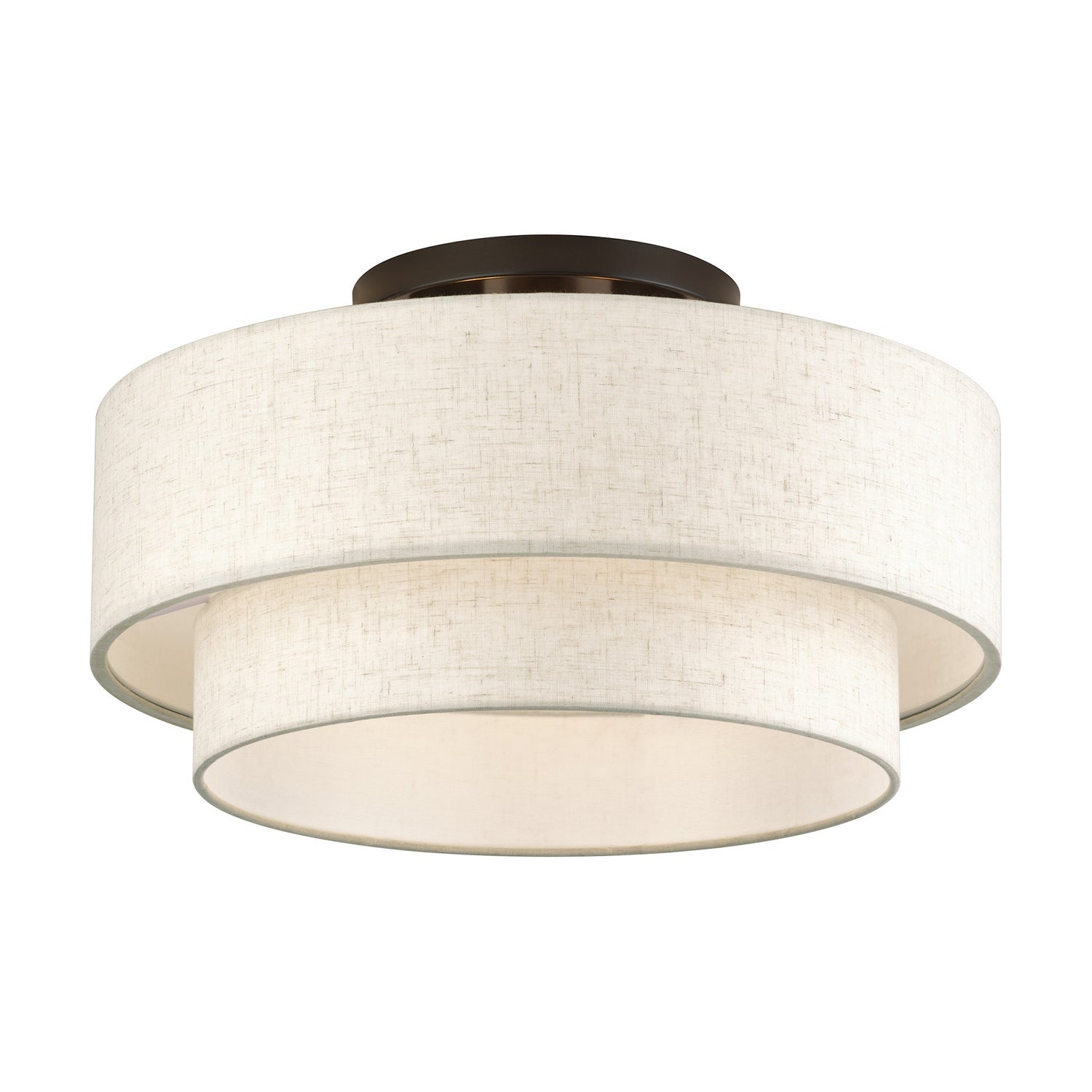 Livex Lighting - 41945-92 - Three Light Semi-Flush Mount - Manorwood - English Bronze