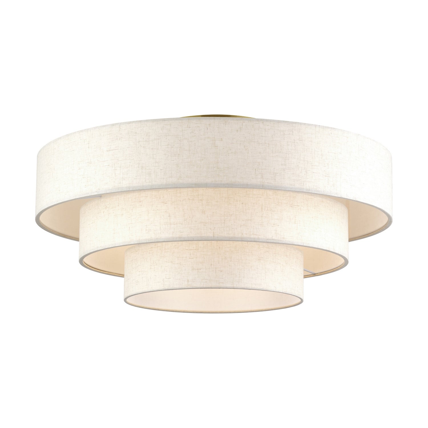 Livex Lighting - 41948-01 - Five Light Semi-Flush Mount - Manorwood - Antique Brass