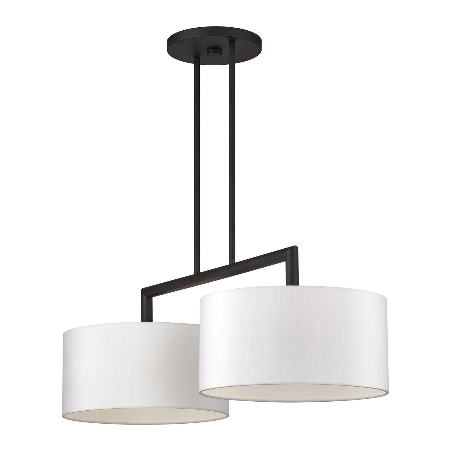 Livex Lighting - 45492-04 - Two Light Linear Chandelier - Meridian - Black