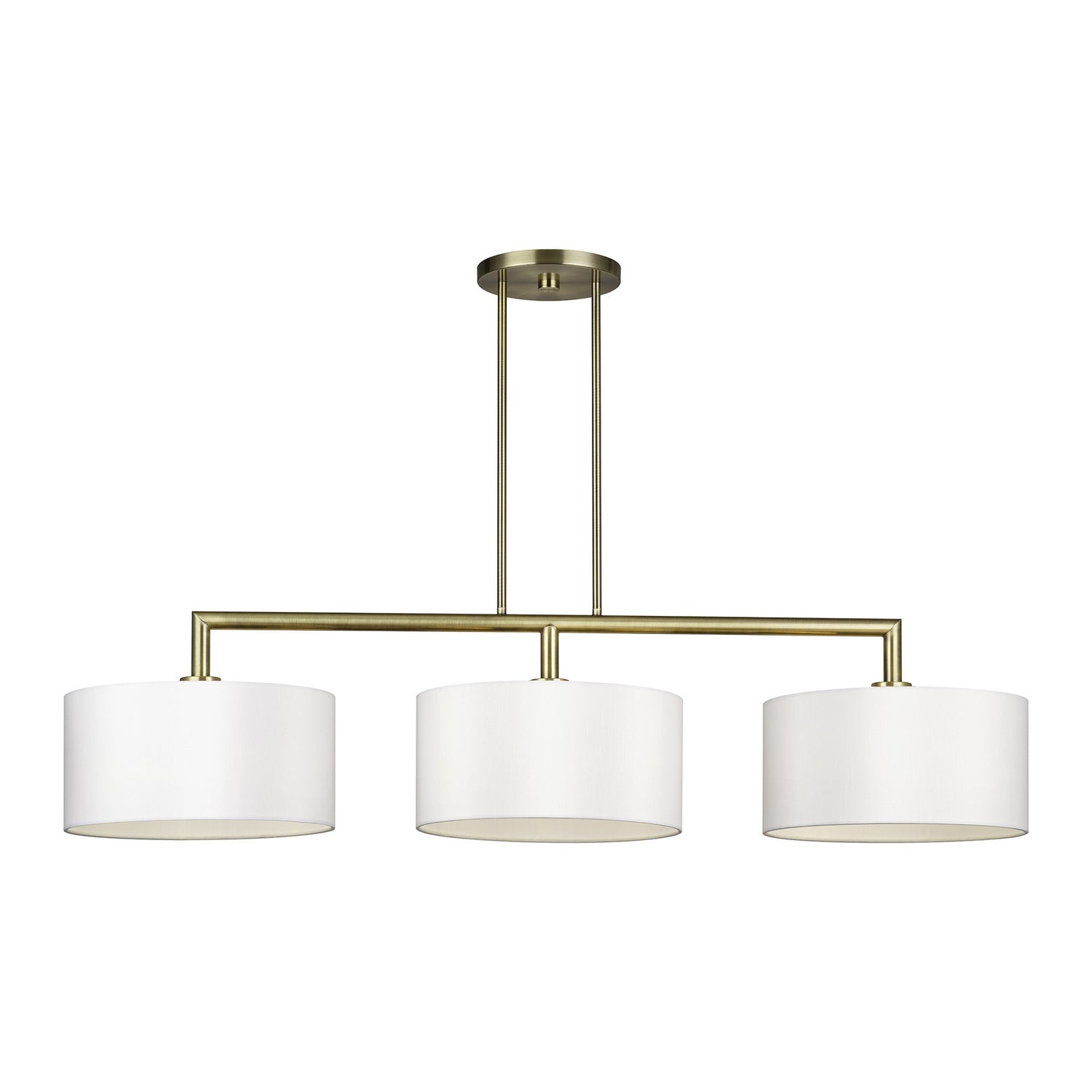 Livex Lighting - 45493-01 - Three Light Linear Chandelier - Meridian - Antique Brass