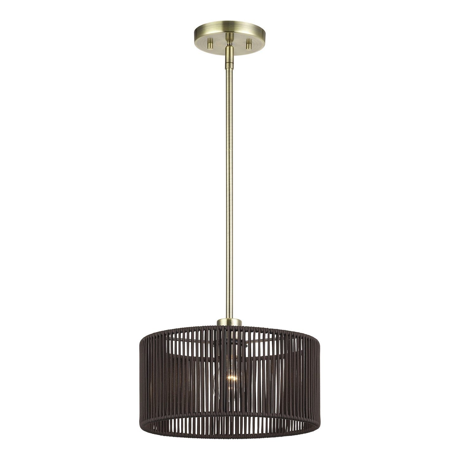 Livex Lighting - 49122-01 - One Light Pendant - Acordia - Antique Brass