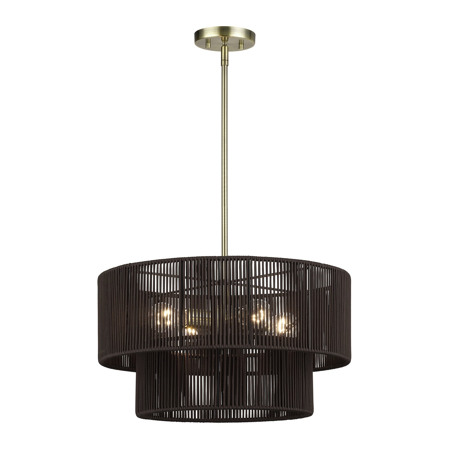 Livex Lighting - 49125-01 - Four Light Chandelier - Acordia - Antique Brass