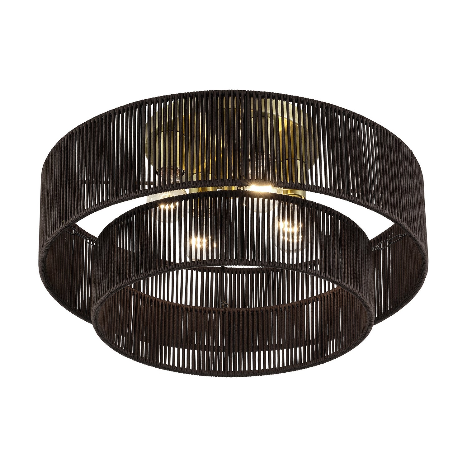 Livex Lighting - 49135-01 - Four Light Semi-Flush Mount - Acordia - Antique Brass