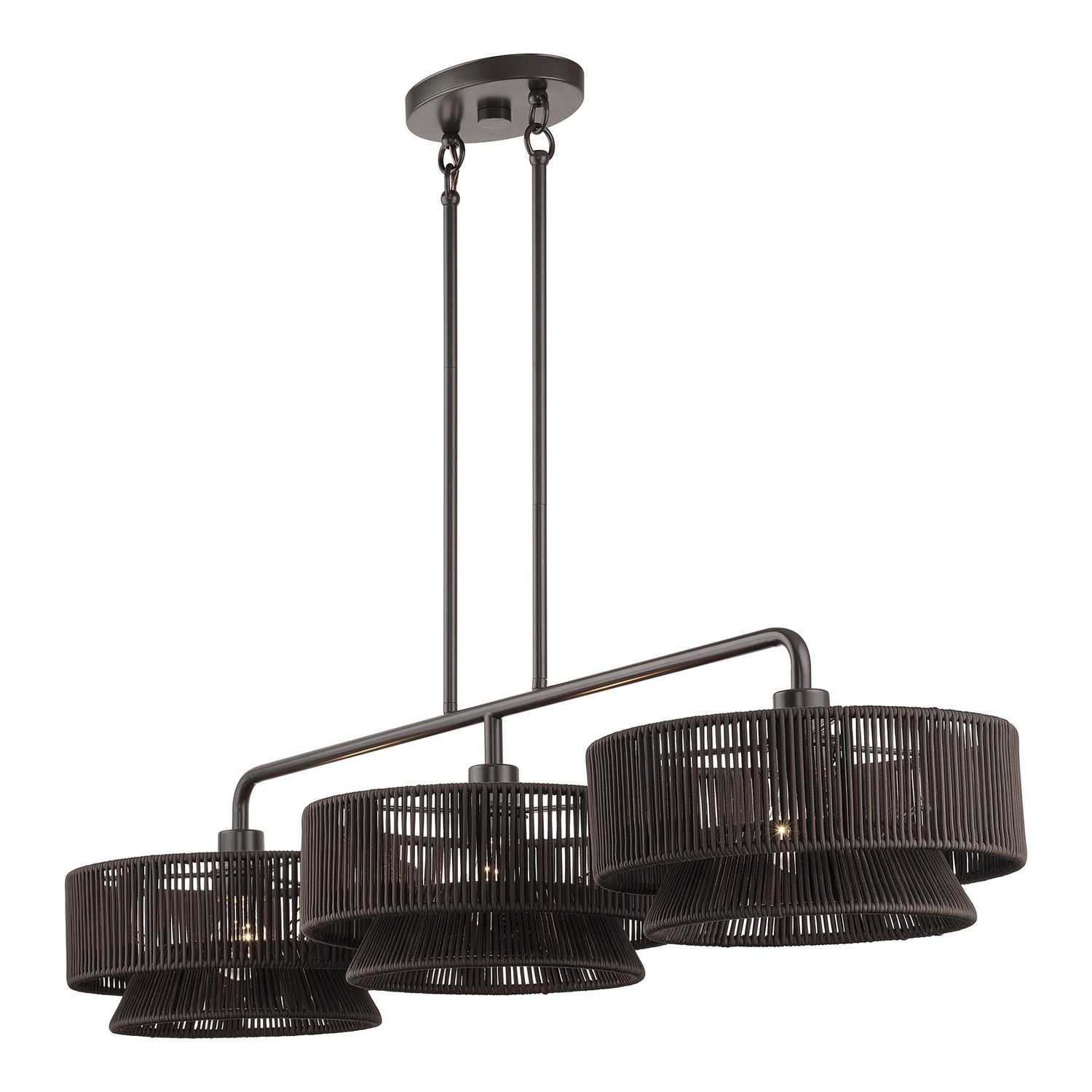 Livex Lighting - 49143-92 - Three Light Linear Chandelier - Florell - English Bronze