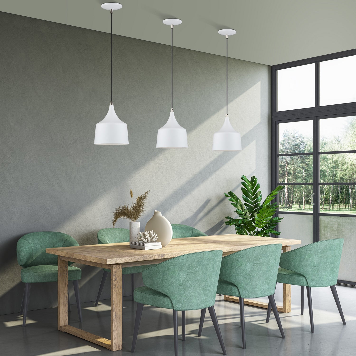 Livex Lighting - 51472-03 - LED Pendant - Bolita - White w/Brushed Nickel