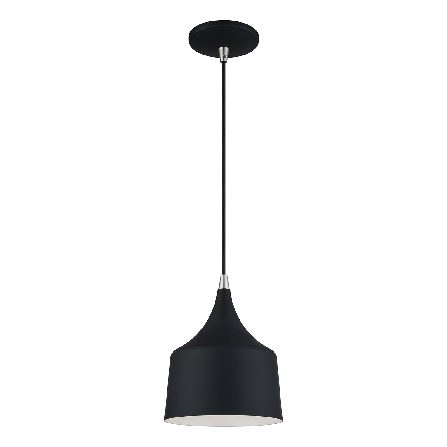Livex Lighting - 51472-04 - LED Pendant - Bolita - Black w/Brushed Nickel