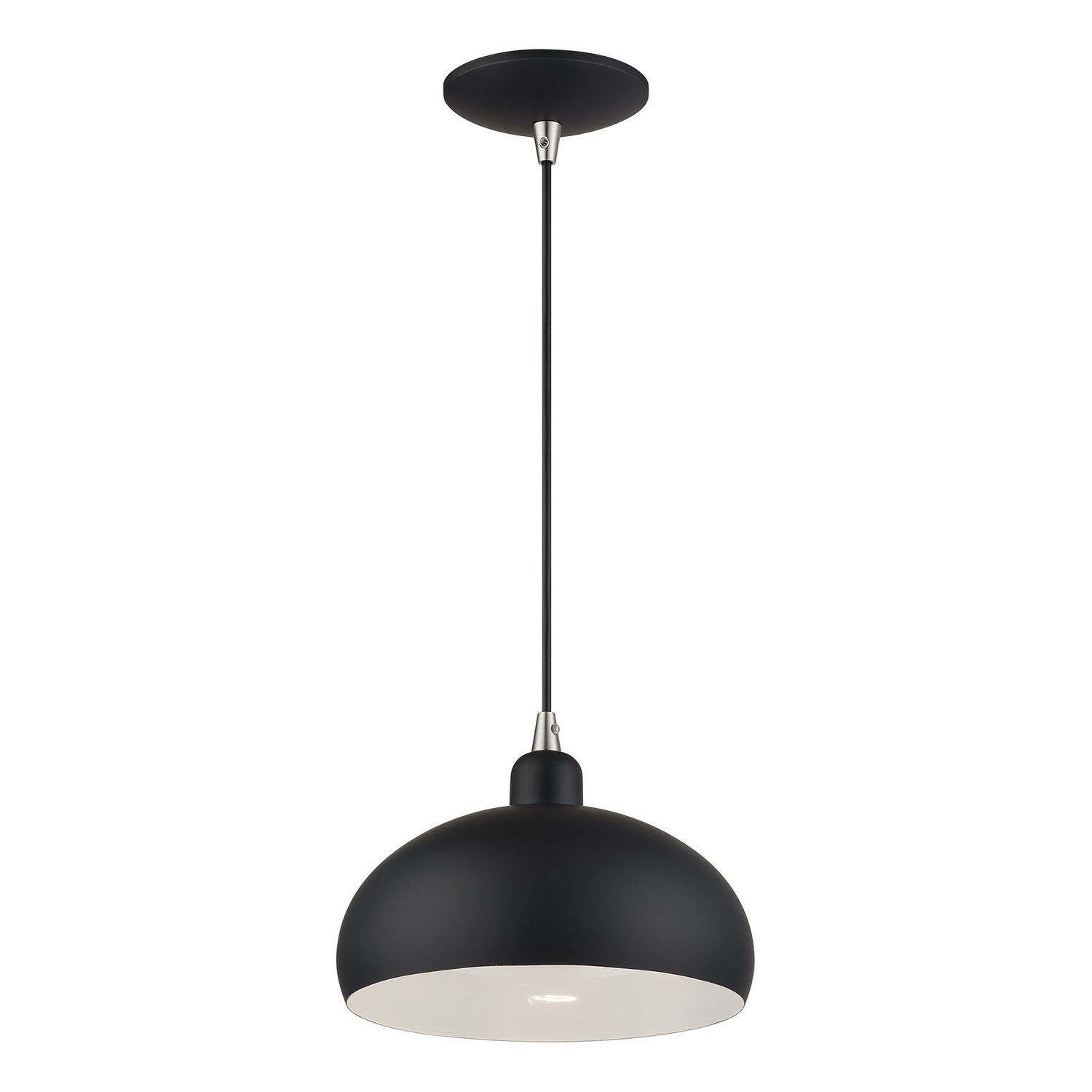 Livex Lighting - 51514-04 - One Light Pendant - Domma - Black w/Brushed Nickel