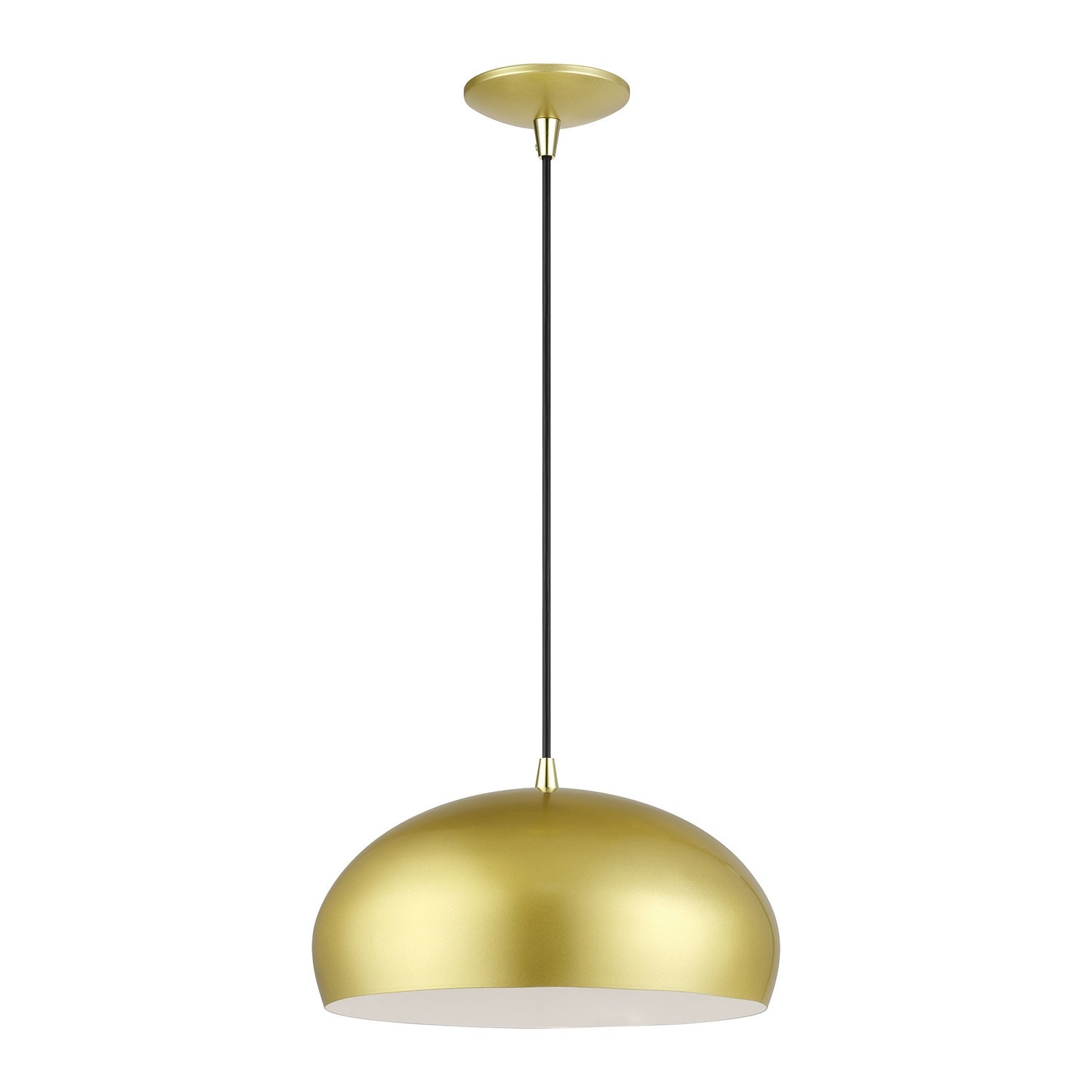 Livex Lighting - 51515-33 - One Light Pendant - Domma - Soft Gold w/Polished Brass