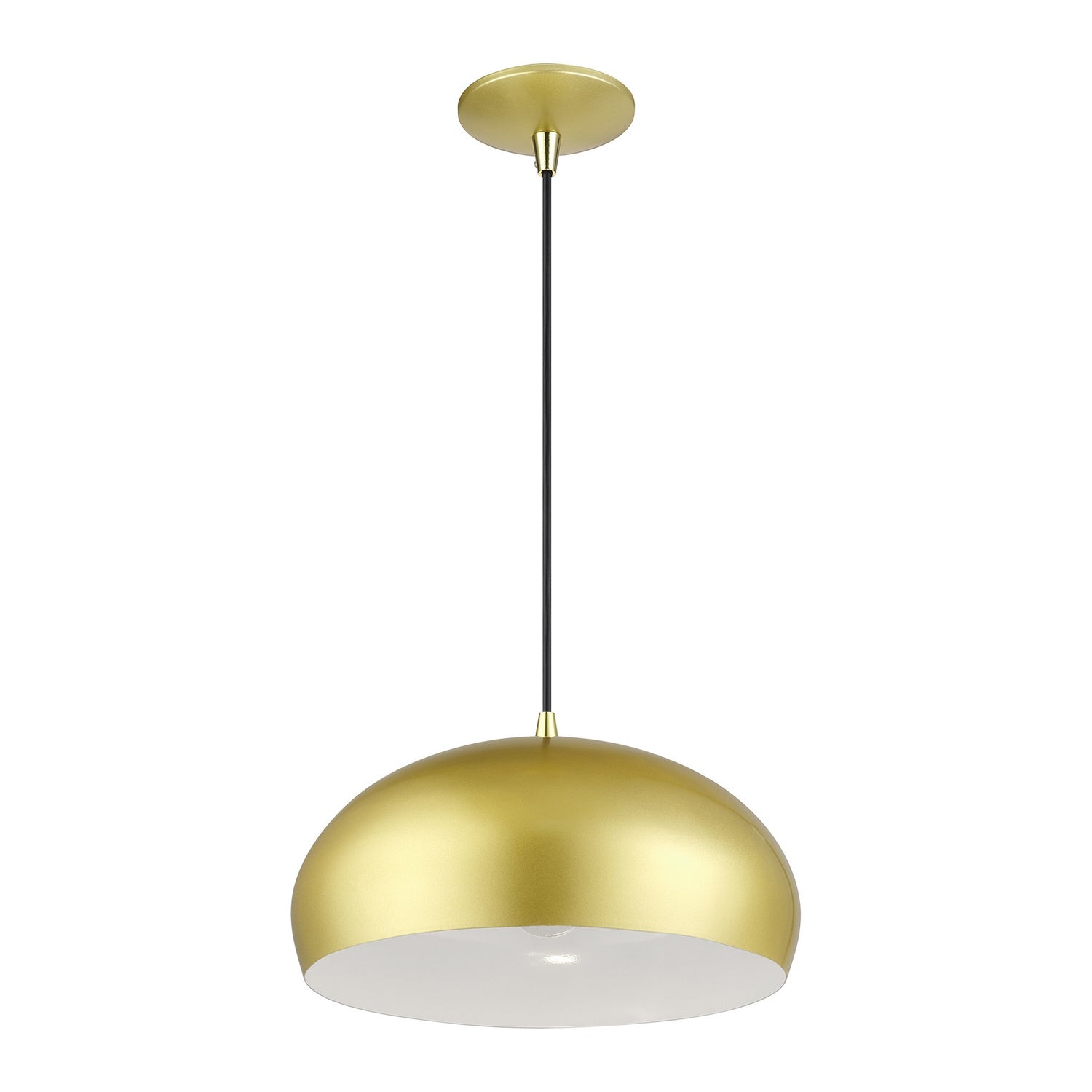 Livex Lighting - 51515-33 - One Light Pendant - Domma - Soft Gold w/Polished Brass