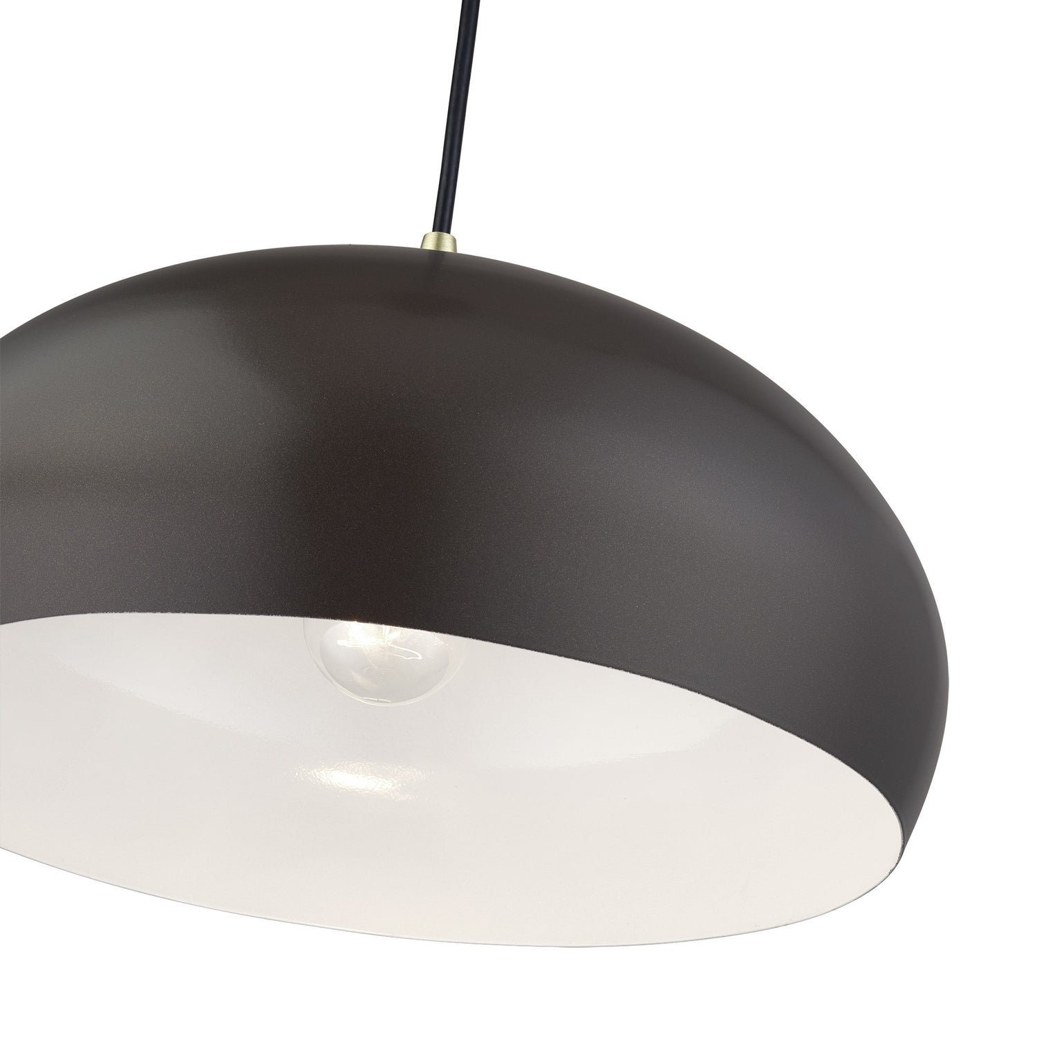 Livex Lighting - 51515-92 - One Light Pendant - Domma - English Bronze w/Antique Brass