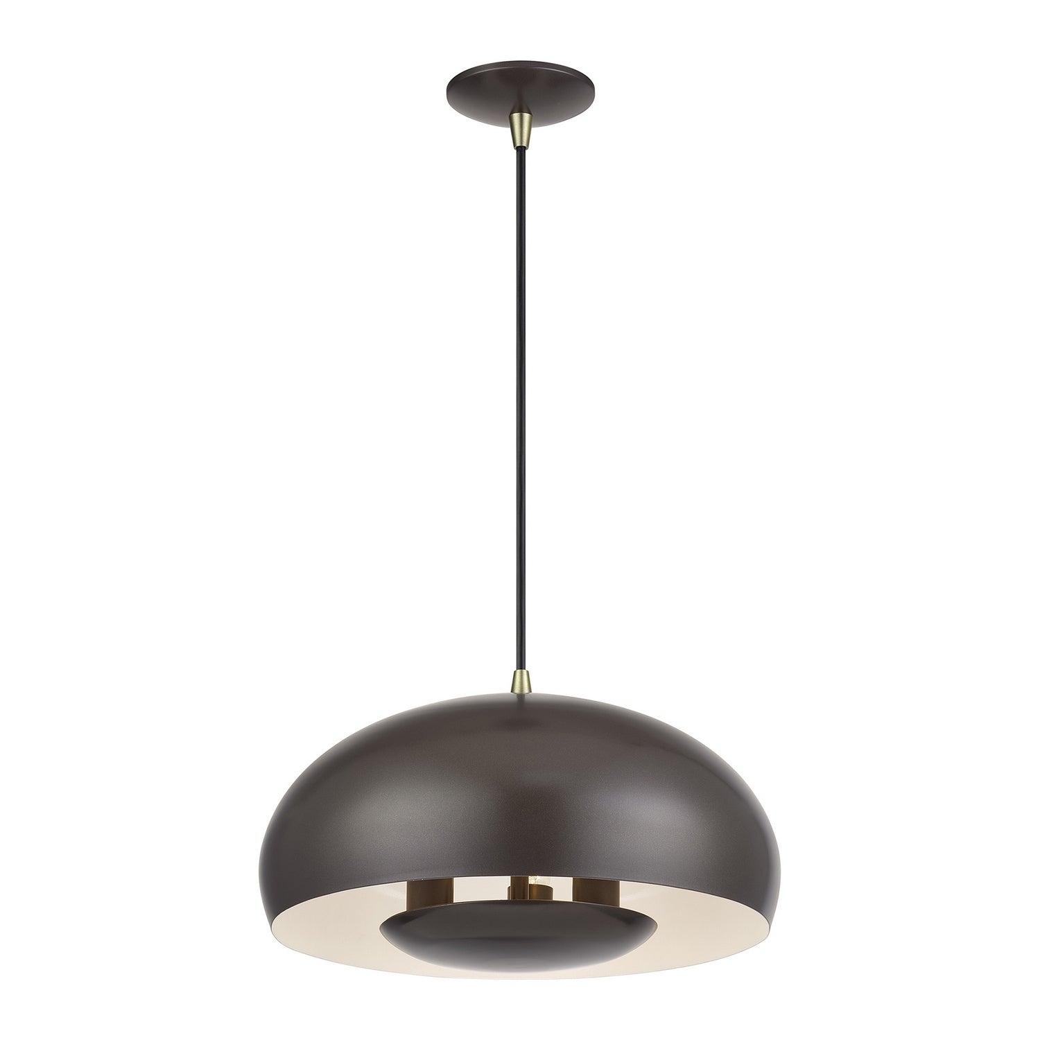 Livex Lighting - 51516-92 - Three Light Pendant - Domma - English Bronze w/Antique Brass