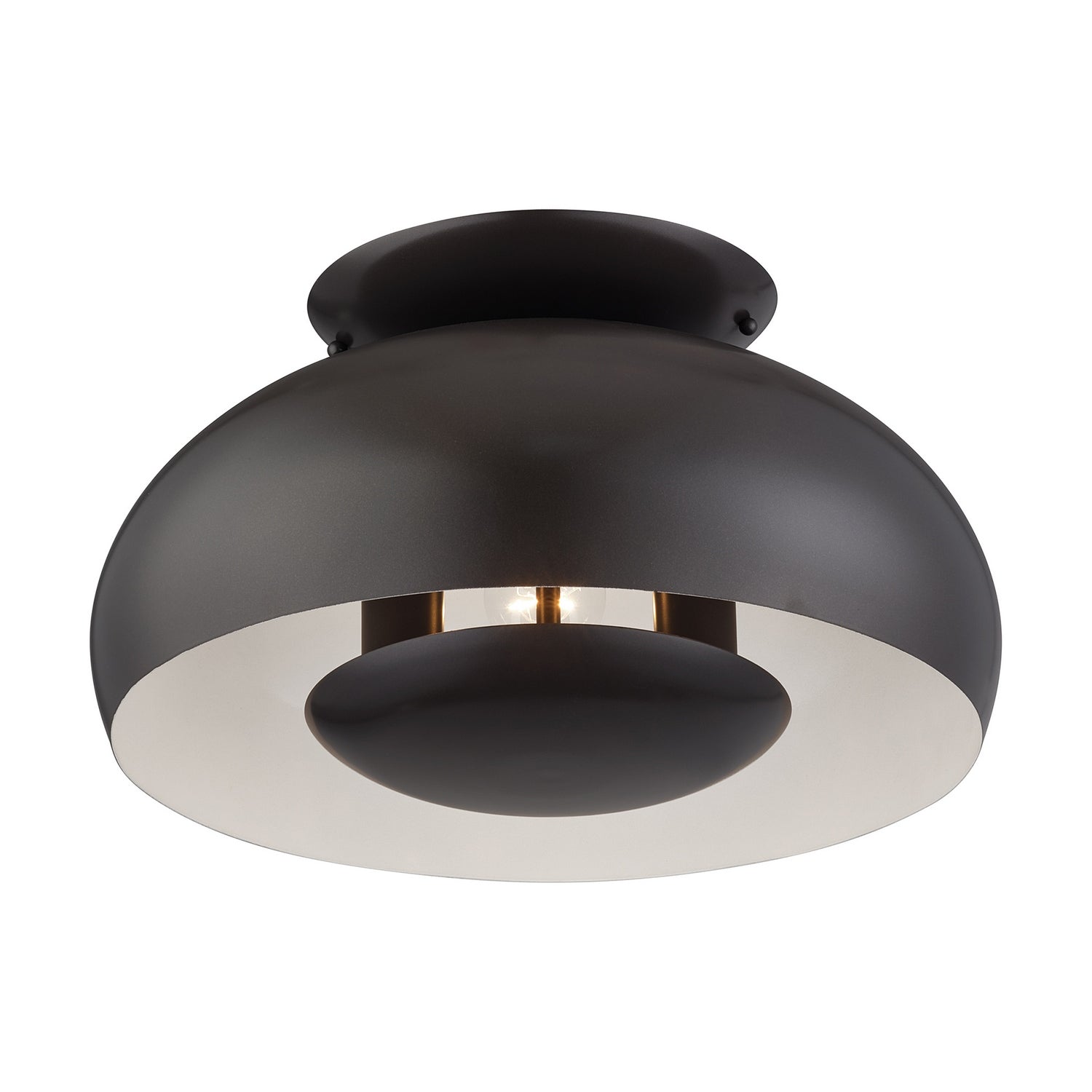 Livex Lighting - 51517-92 - Three Light Semi-Flush Mount - Domma - English Bronze