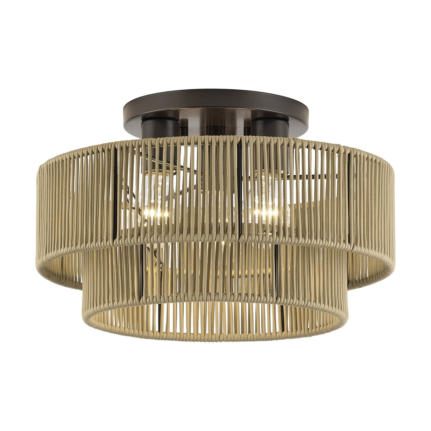 Livex Lighting - 53143-92 - Three Light Semi-Flush Mount - Acordia - English Bronze