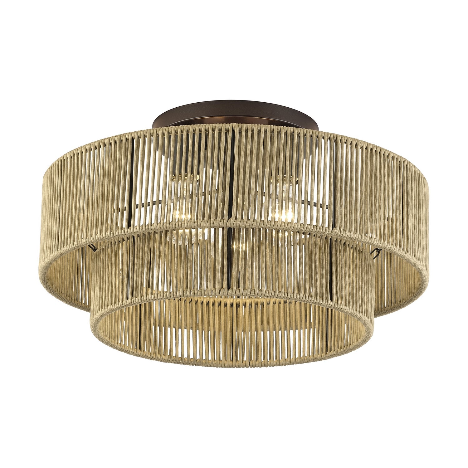 Livex Lighting - 53144-92 - Three Light Semi-Flush Mount - Acordia - English Bronze