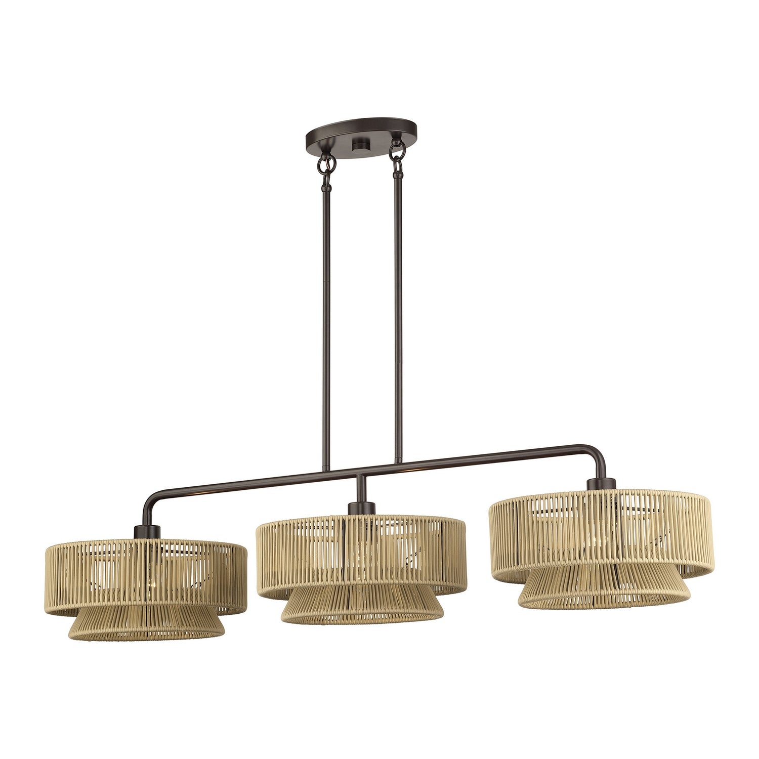 Livex Lighting - 53163-92 - Three Light Linear Chandelier - Florell - English Bronze