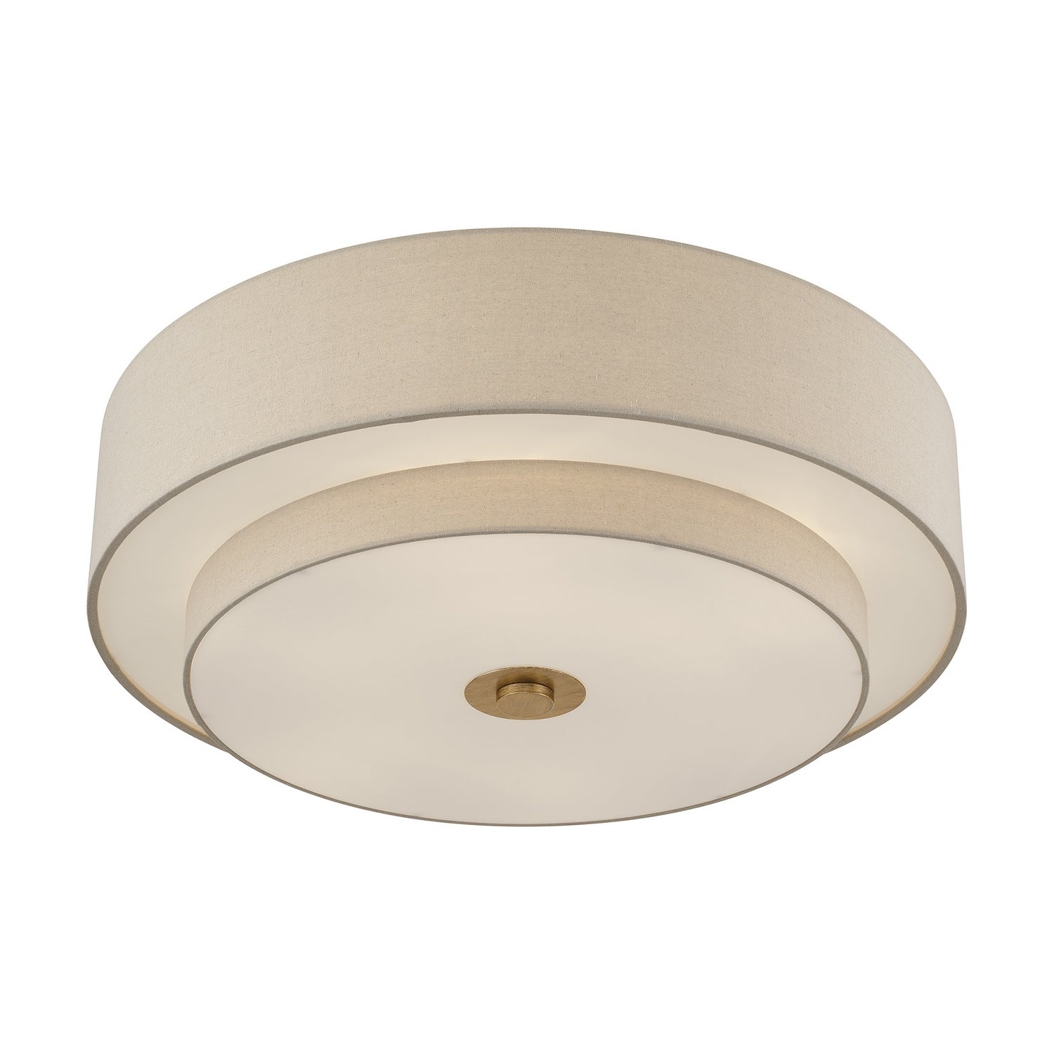 Livex Lighting - 58857-48 - Six Light Semi-Flush Mount - Bellingham - Antique Gold Leaf