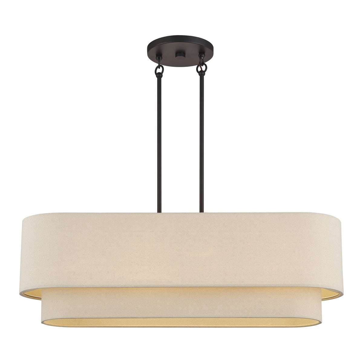 Livex Lighting - 58873-07 - Four Light Linear Chandelier - Bellingham - Bronze