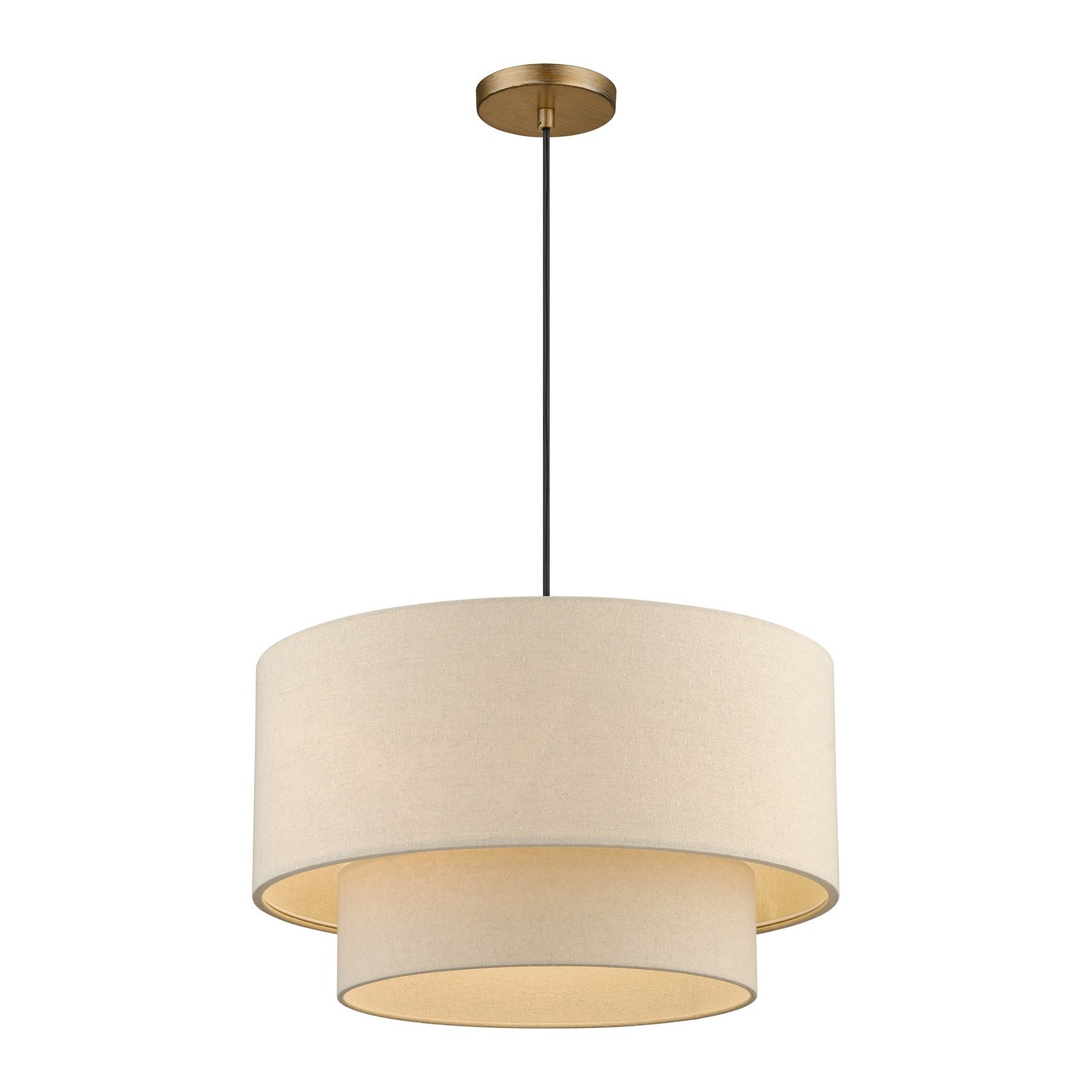Livex Lighting - 58874-48 - Three Light Pendant - Bellingham - Antique Gold Leaf