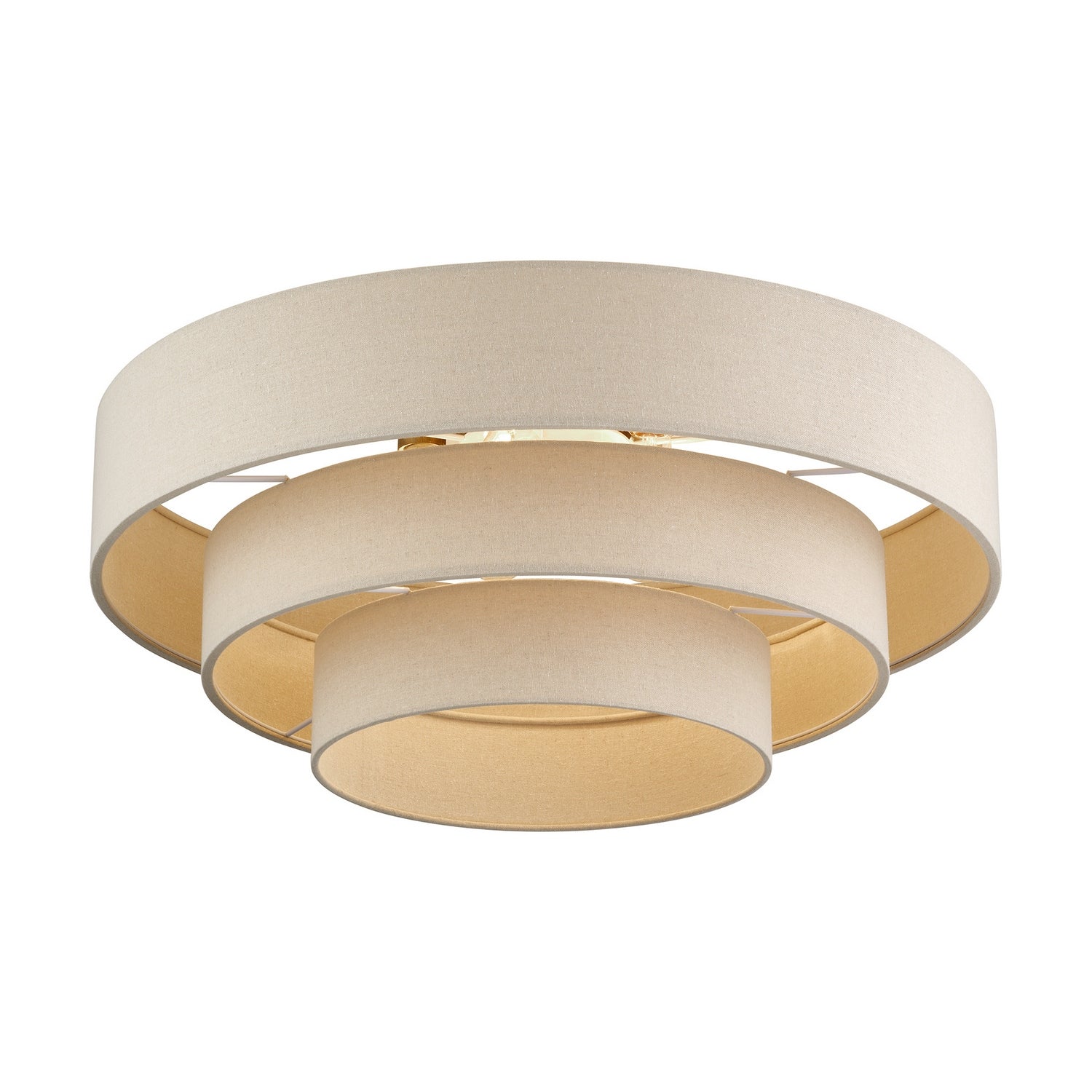 Livex Lighting - 58877-48 - Five Light Semi-Flush Mount - Bellingham - Antique Gold Leaf