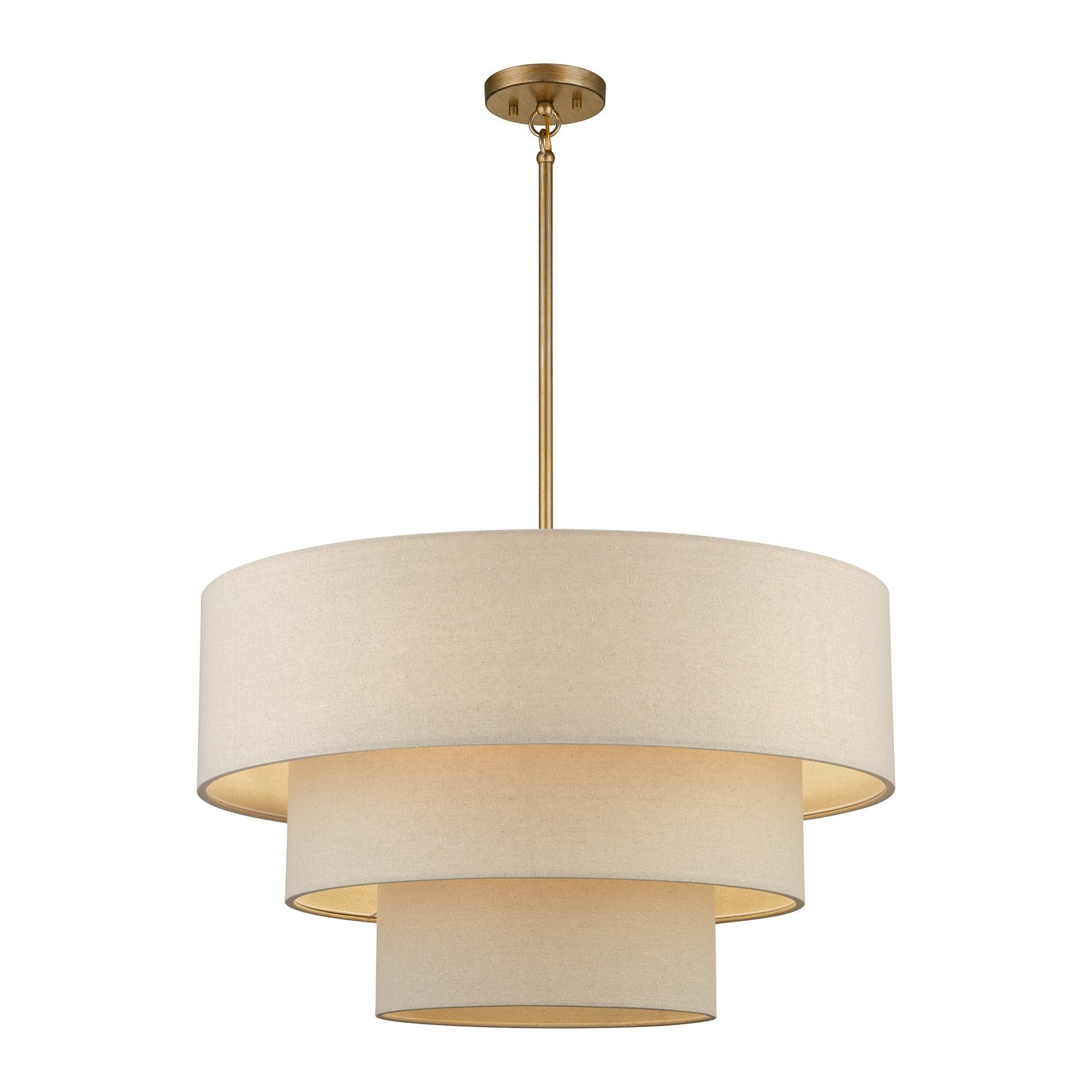 Livex Lighting - 58878-48 - Five Light Chandelier - Bellingham - Antique Gold Leaf