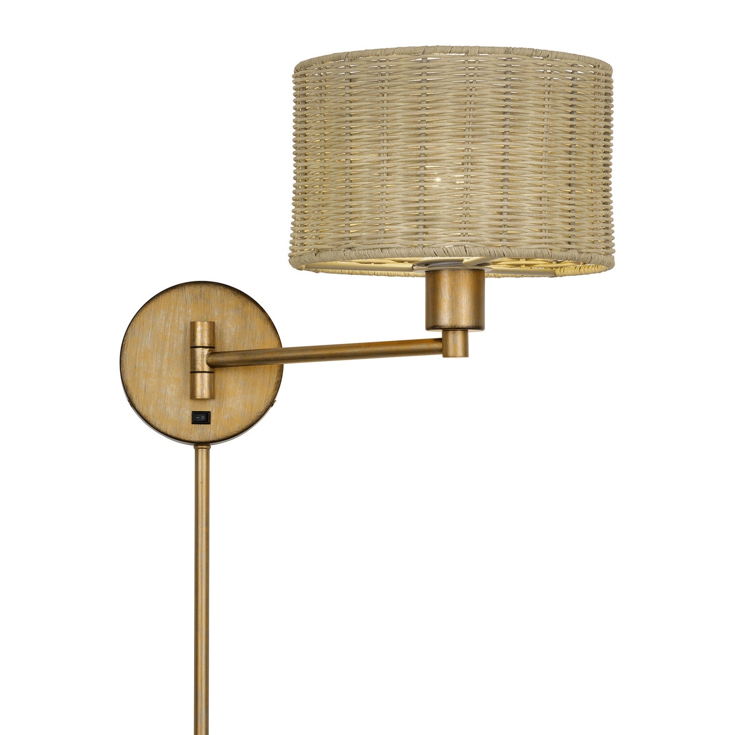 Livex Lighting - 60034-48 - One Light Swing Arm Wall Lamp - Weavington - Antique Gold Leaf