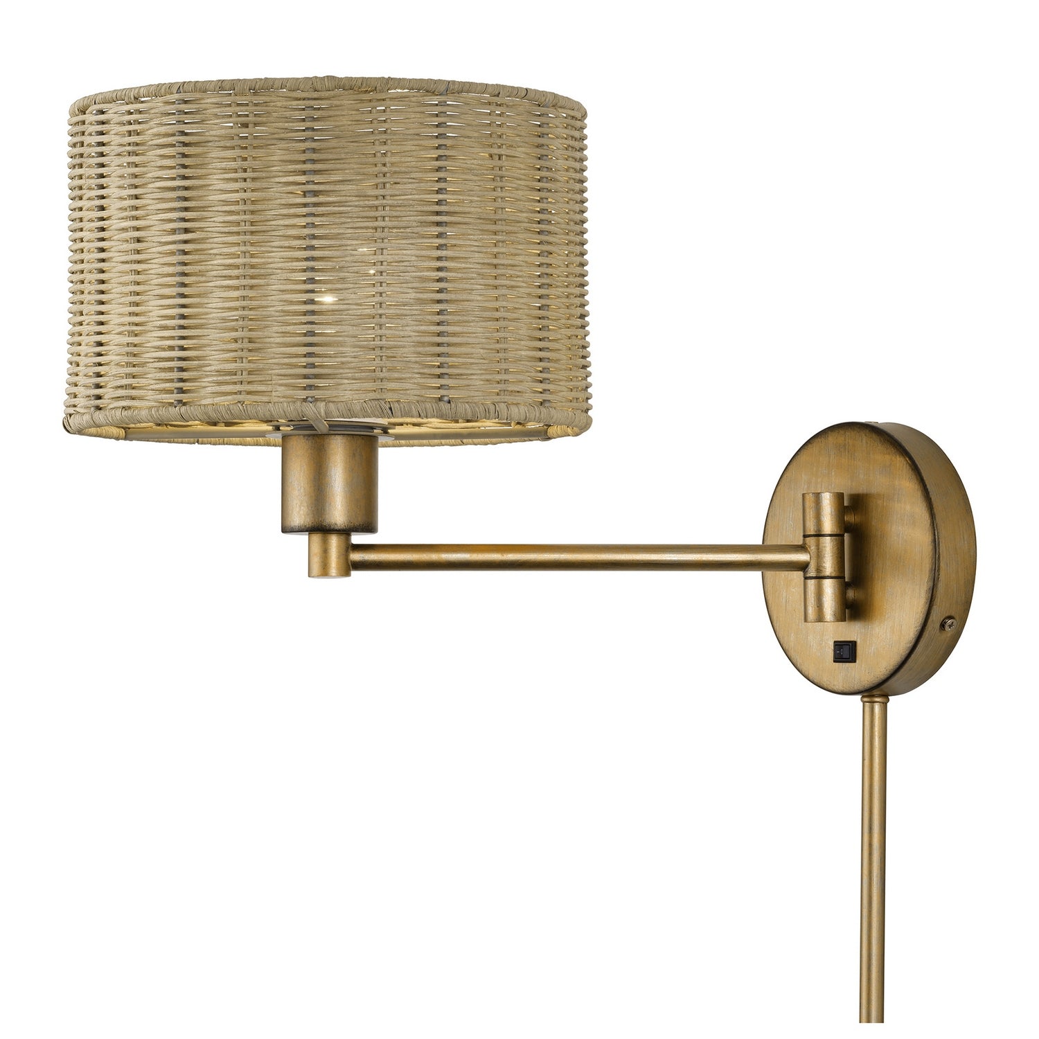 Livex Lighting - 60034-48 - One Light Swing Arm Wall Lamp - Weavington - Antique Gold Leaf