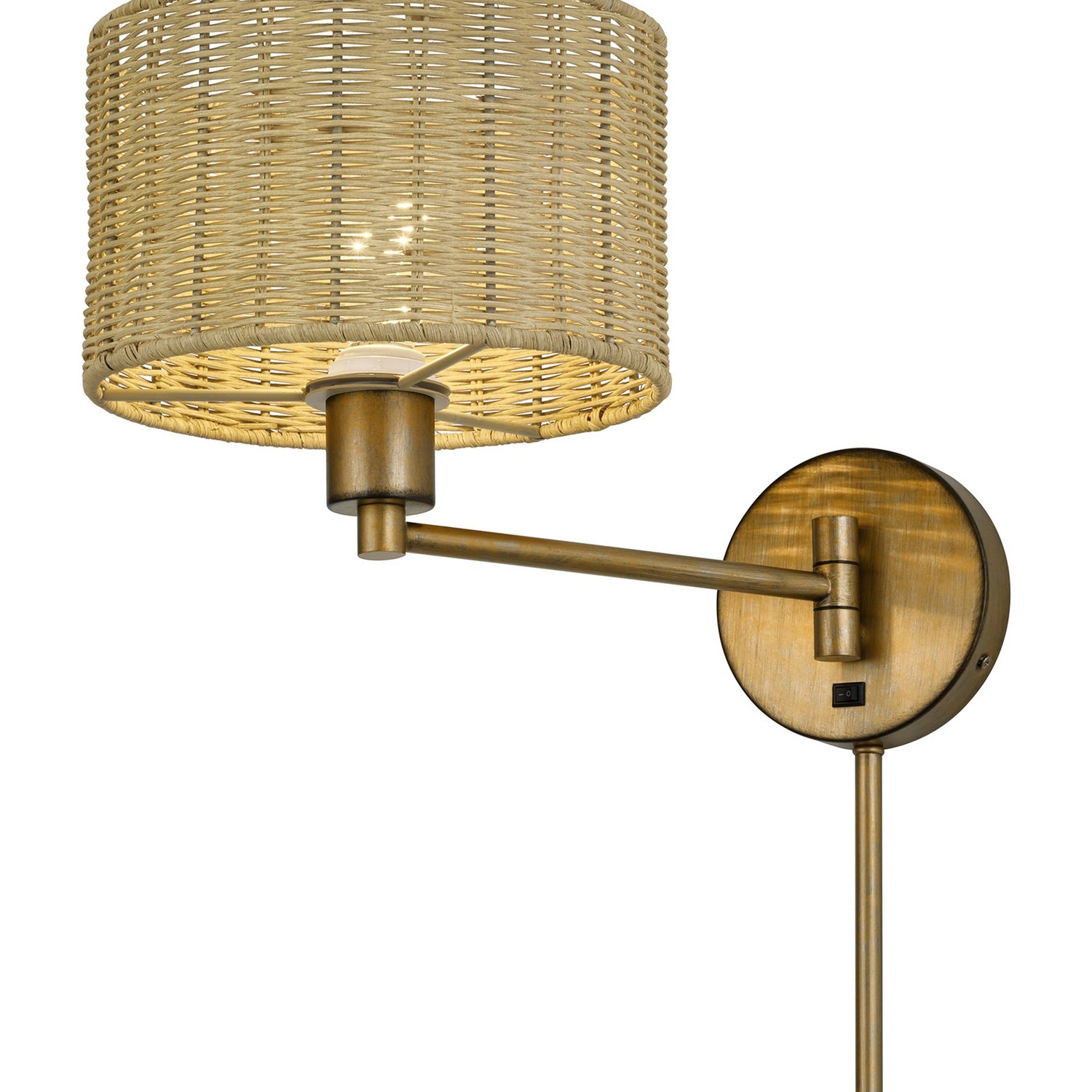 Livex Lighting - 60034-48 - One Light Swing Arm Wall Lamp - Weavington - Antique Gold Leaf