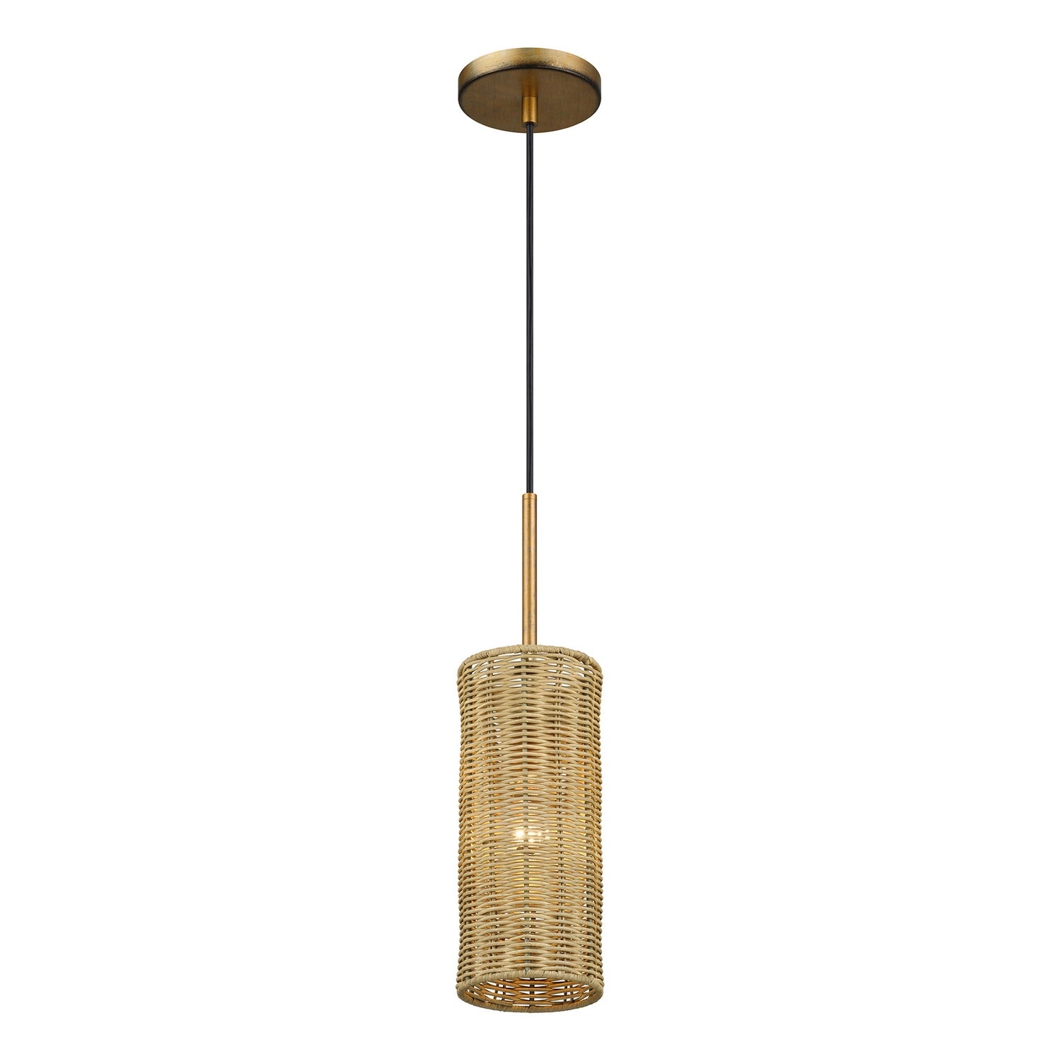 Livex Lighting - 60040-48 - One Light Mini Pendant - Weavington - Antique Gold Leaf