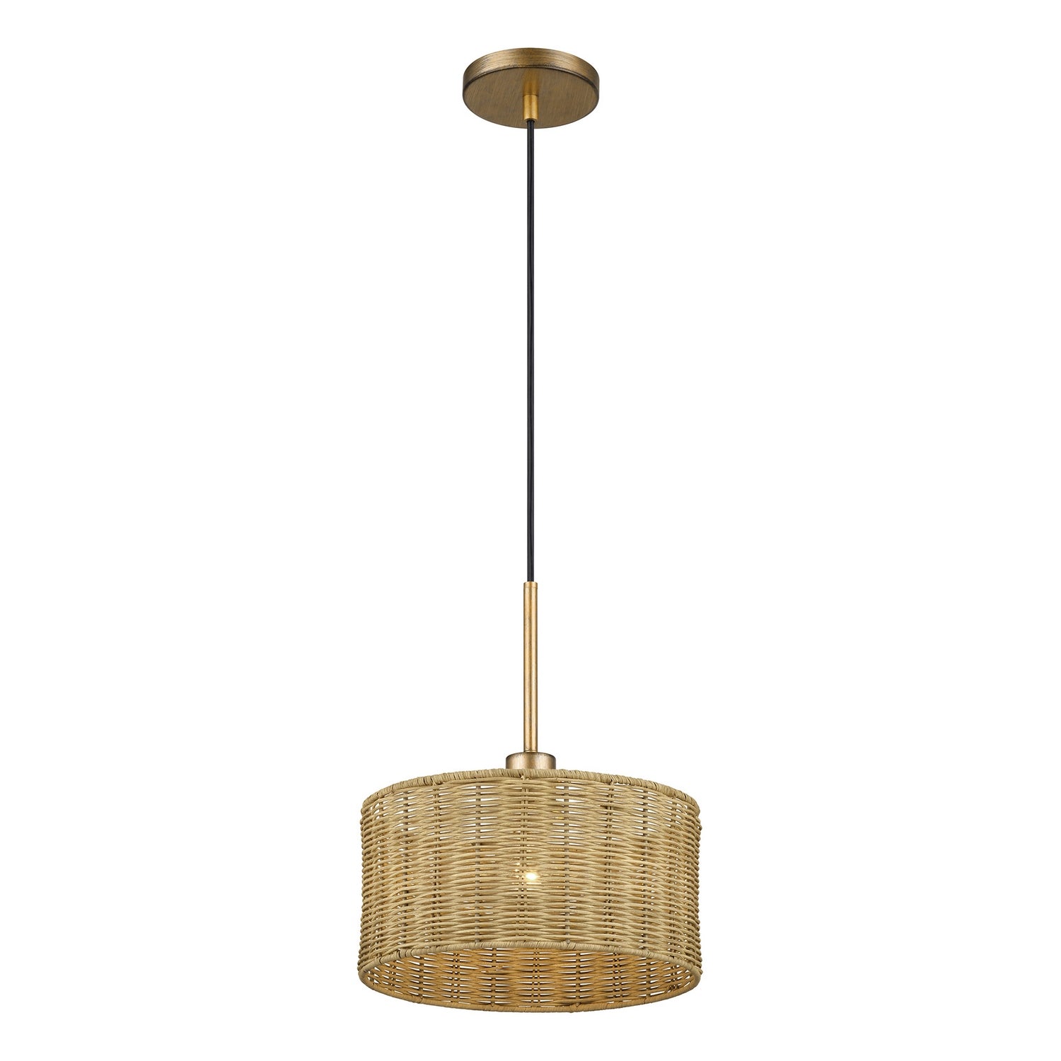 Livex Lighting - 60042-48 - One Light Pendant - Weavington - Antique Gold Leaf