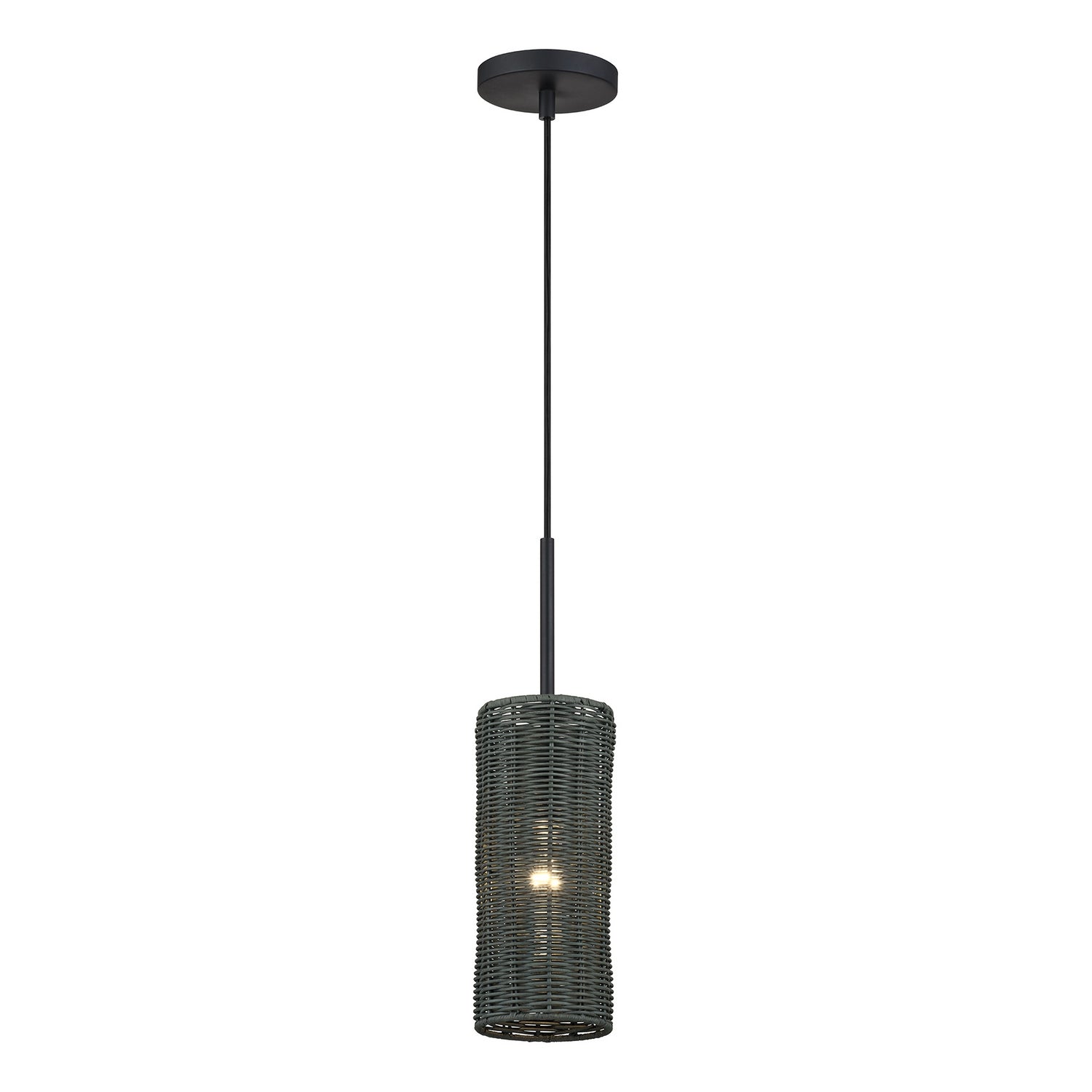 Livex Lighting - 60111-04 - One Light Mini Pendant - Weavington - Black