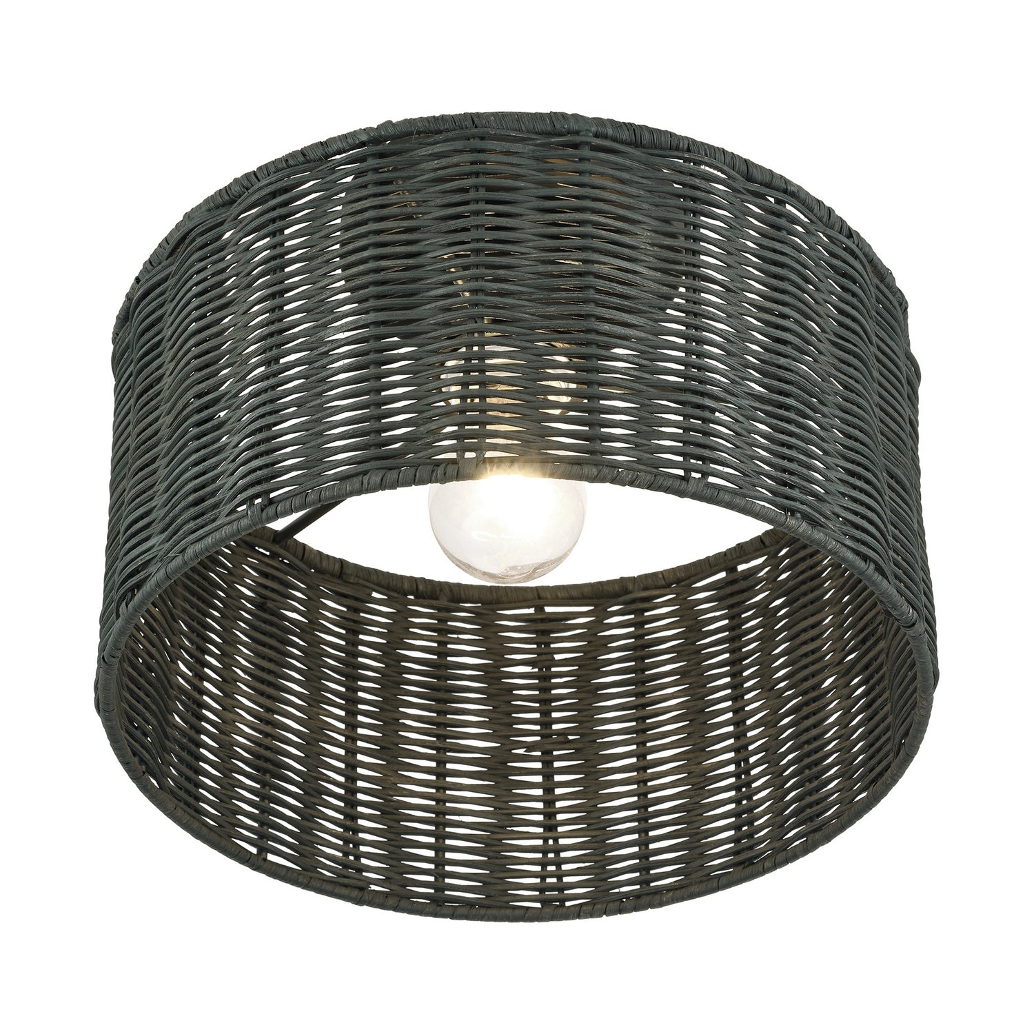 Livex Lighting - 60117-04 - One Light Semi-Flush Mount - Weavington - Black