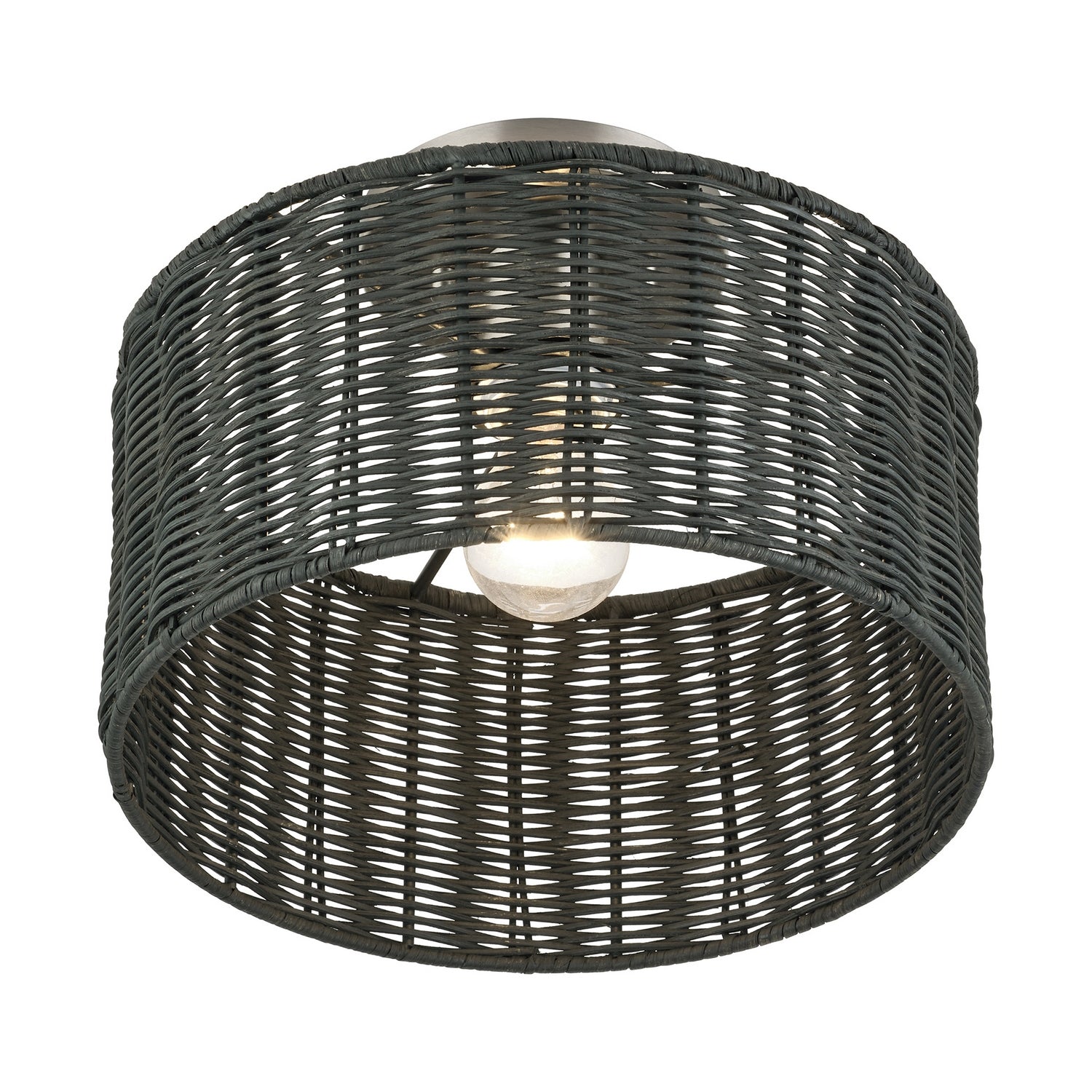 Livex Lighting - 60117-91 - One Light Semi-Flush Mount - Weavington - Brushed Nickel