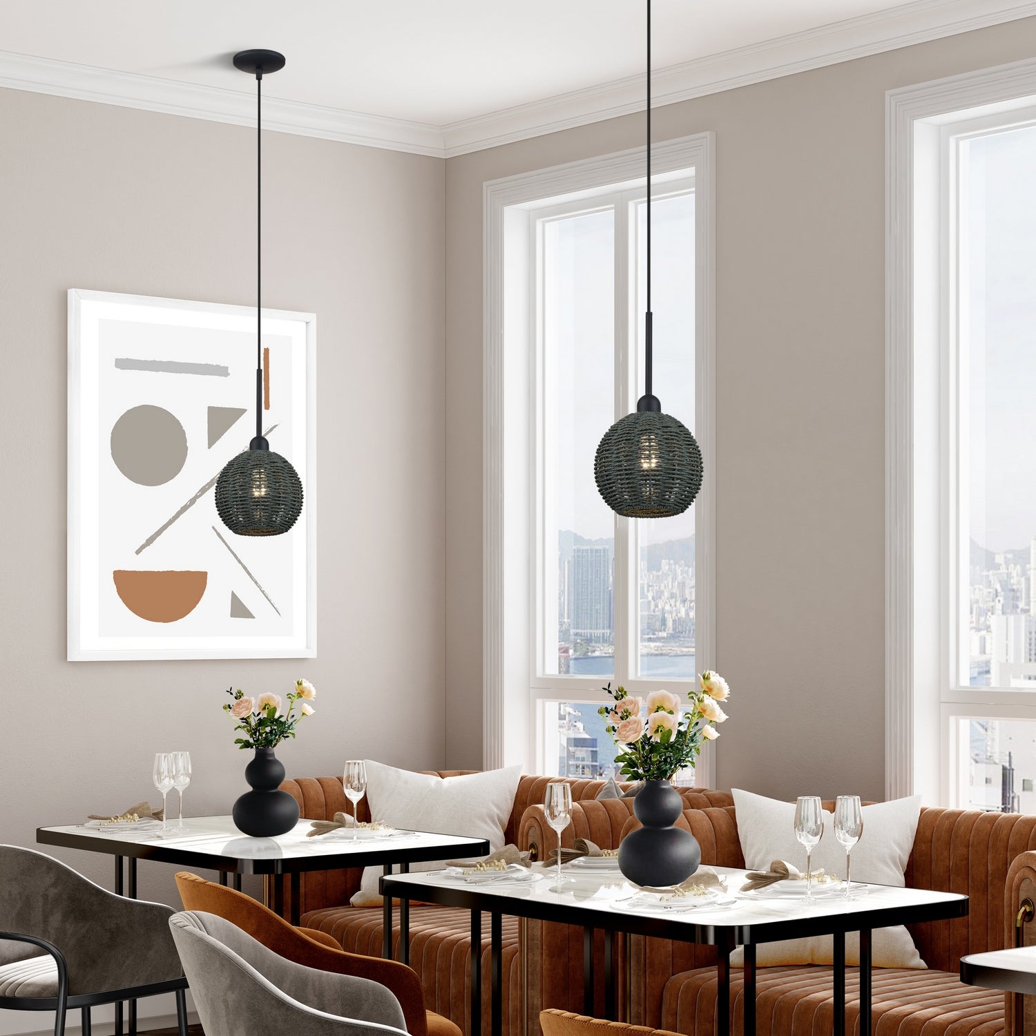Livex Lighting - 60152-04 - One Light Mini Pendant - Deluna - Black