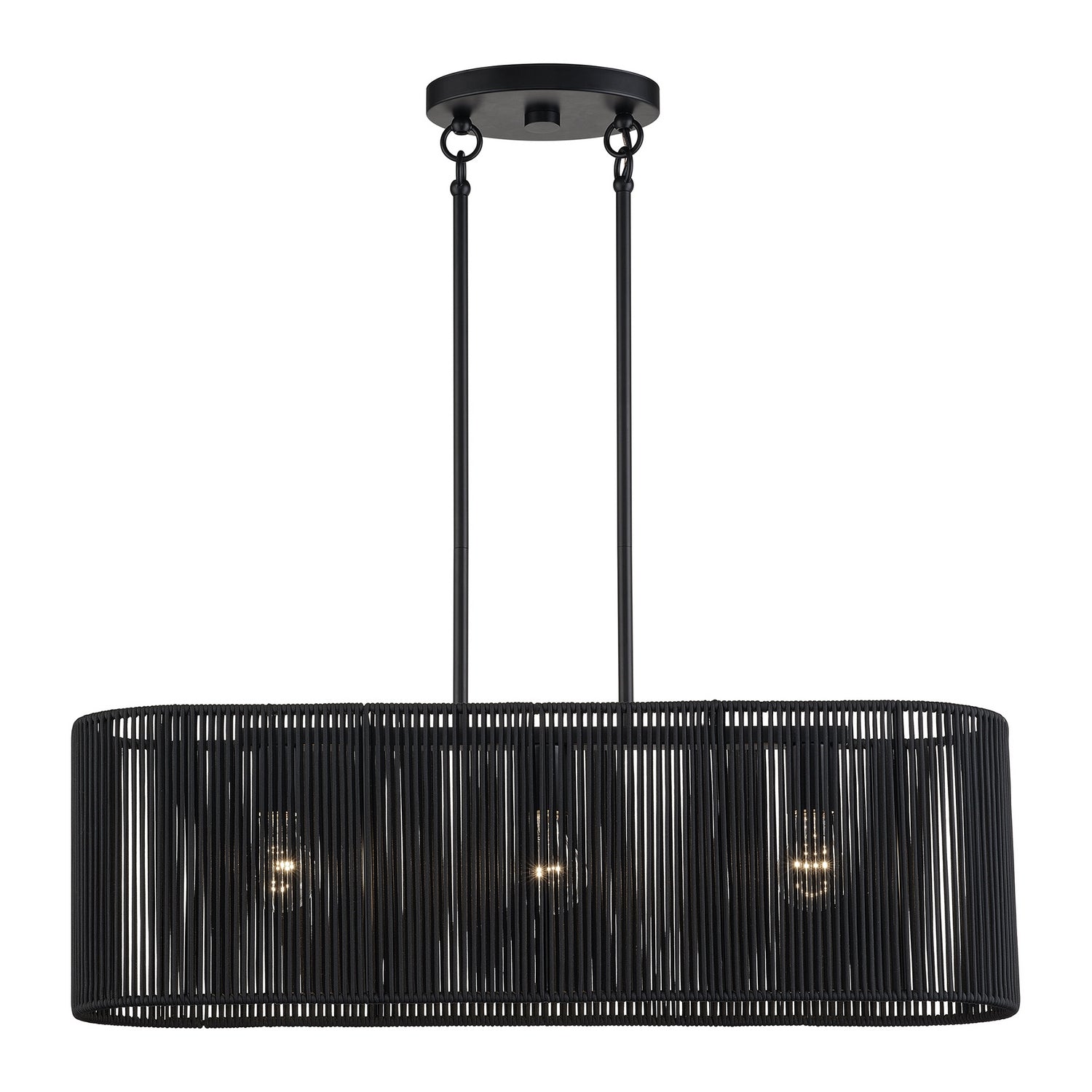 Livex Lighting - 60234-04 - Three Light Linear Chandelier - Acordia - Black