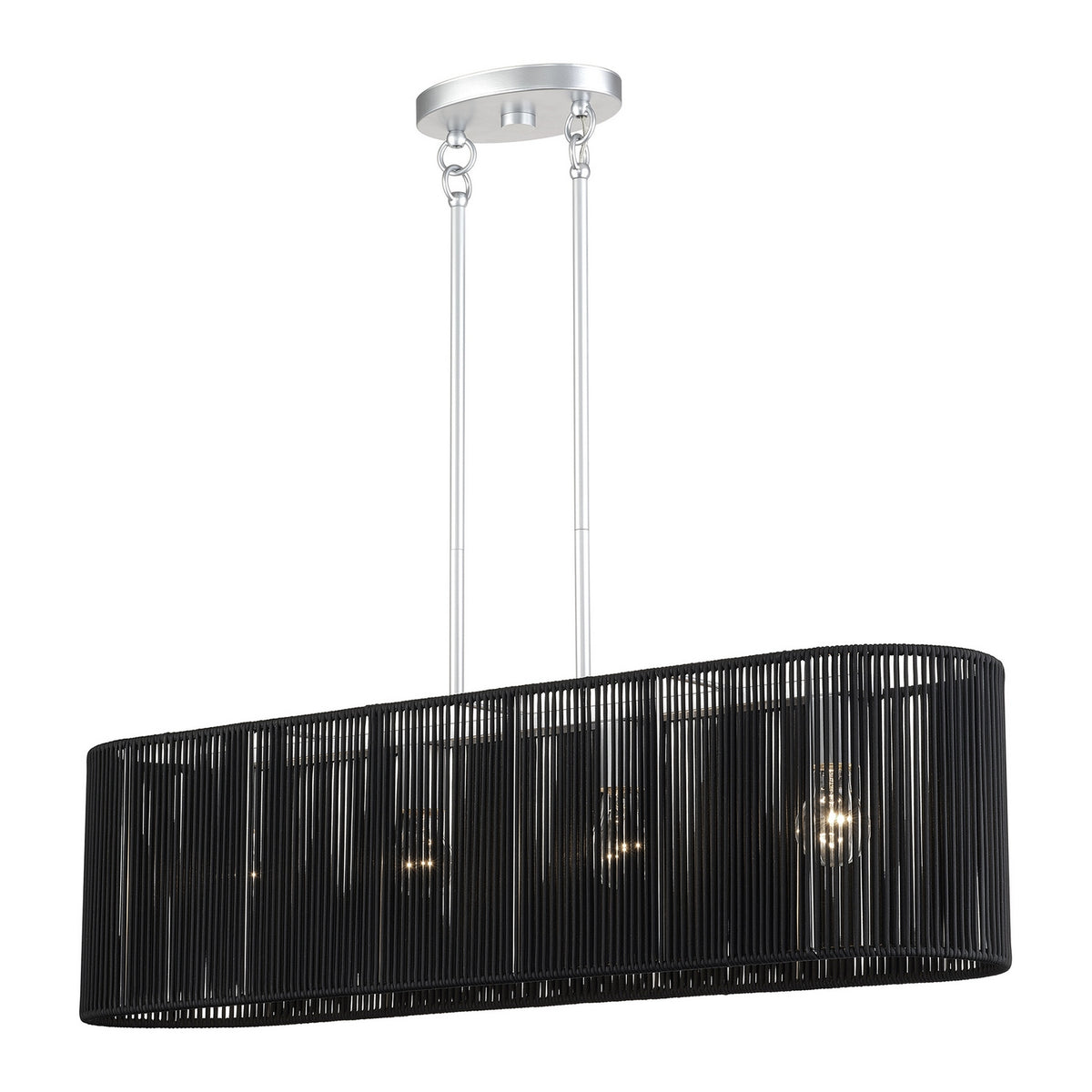 Livex Lighting - 60235-81 - Four Light Linear Chandelier - Acordia - Painted Nickel
