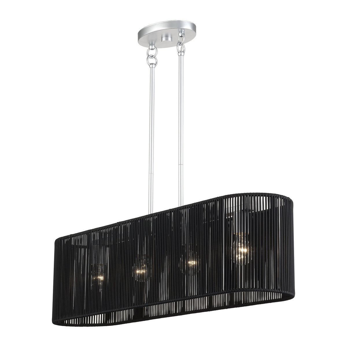 Livex Lighting - 60235-81 - Four Light Linear Chandelier - Acordia - Painted Nickel